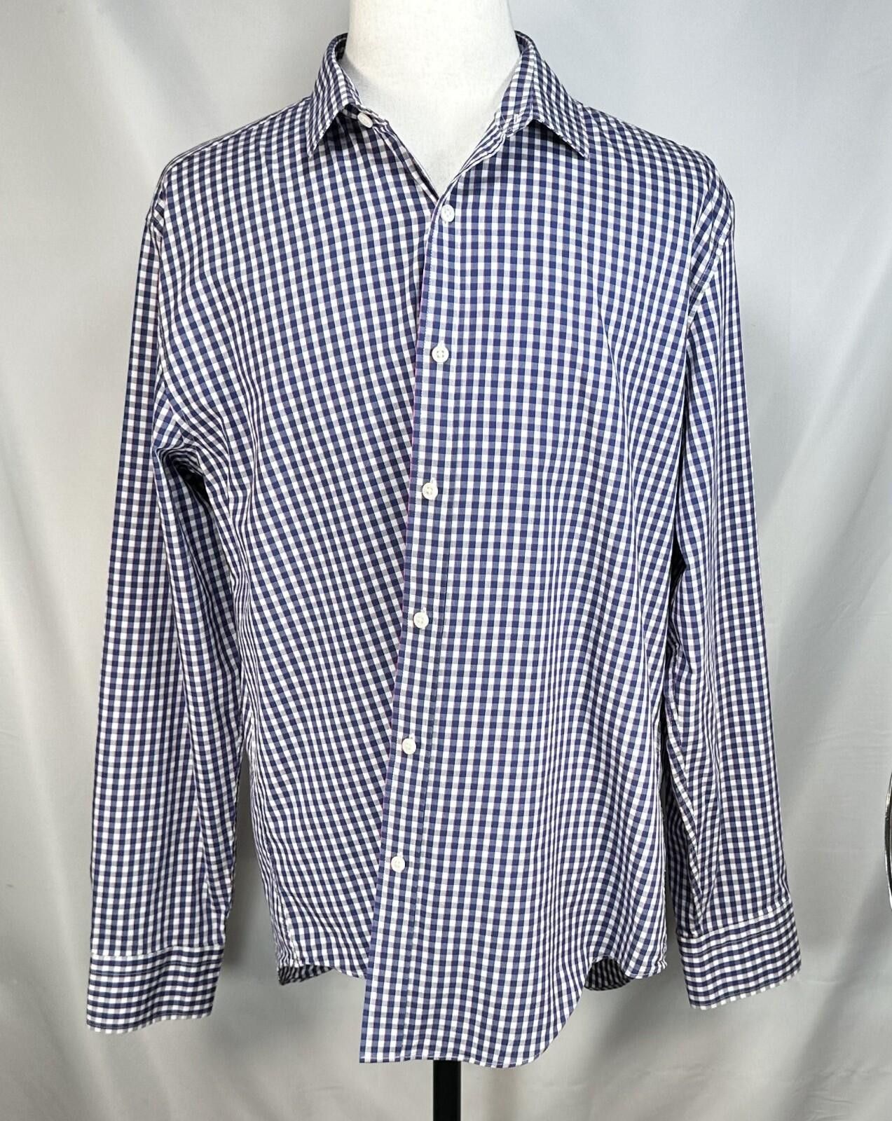 J.Crew J Crew Check Slim Performance Button Up Blue Mens XL Size US XL / EU 56 / 4 - 1 Thumbnail