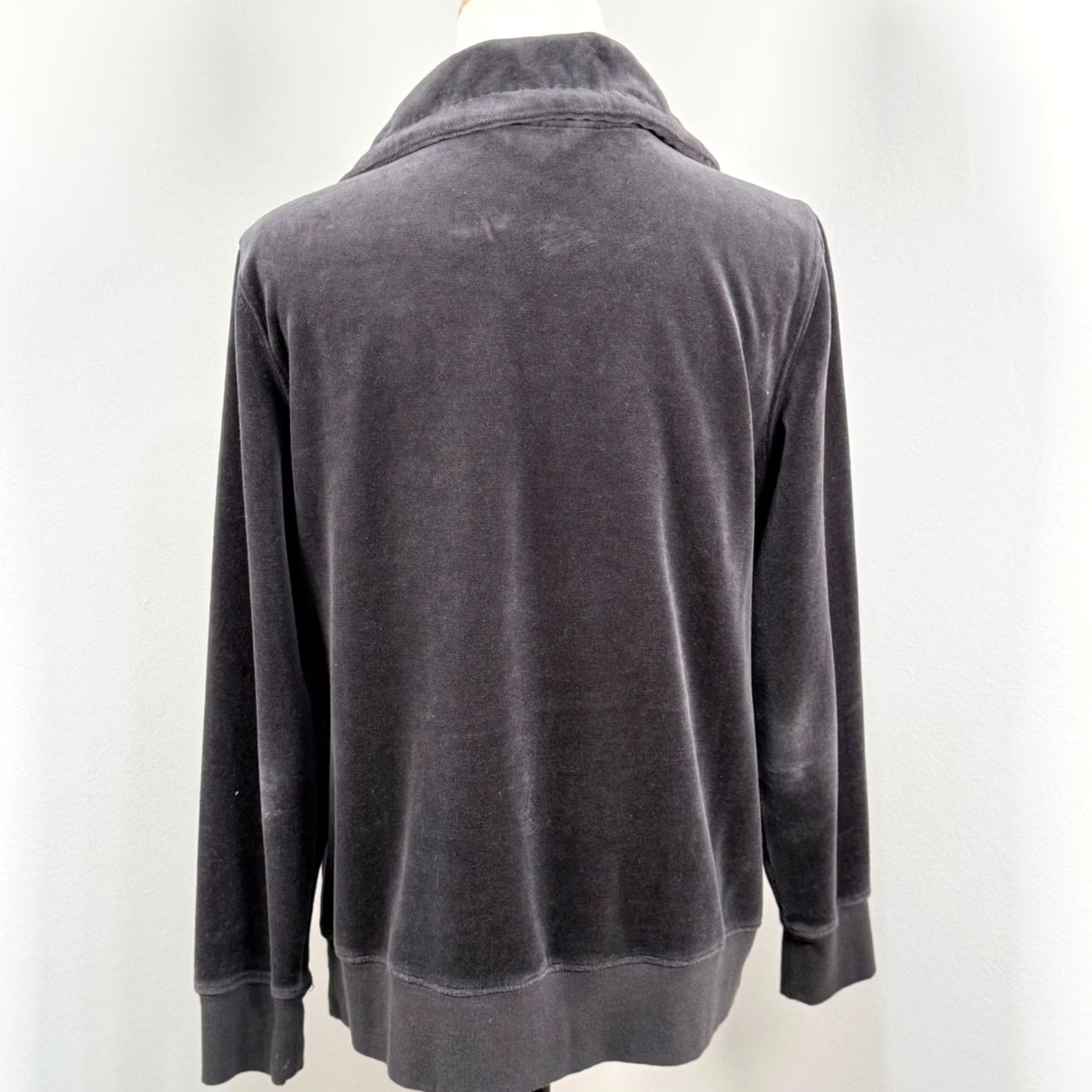 Vintage Christopher Banks M Velour McBling Sporty Chic Zip Hoodie Rhinestone Y2K Jacket Size M / US 6-8 / IT 42-44 - 3 Thumbnail