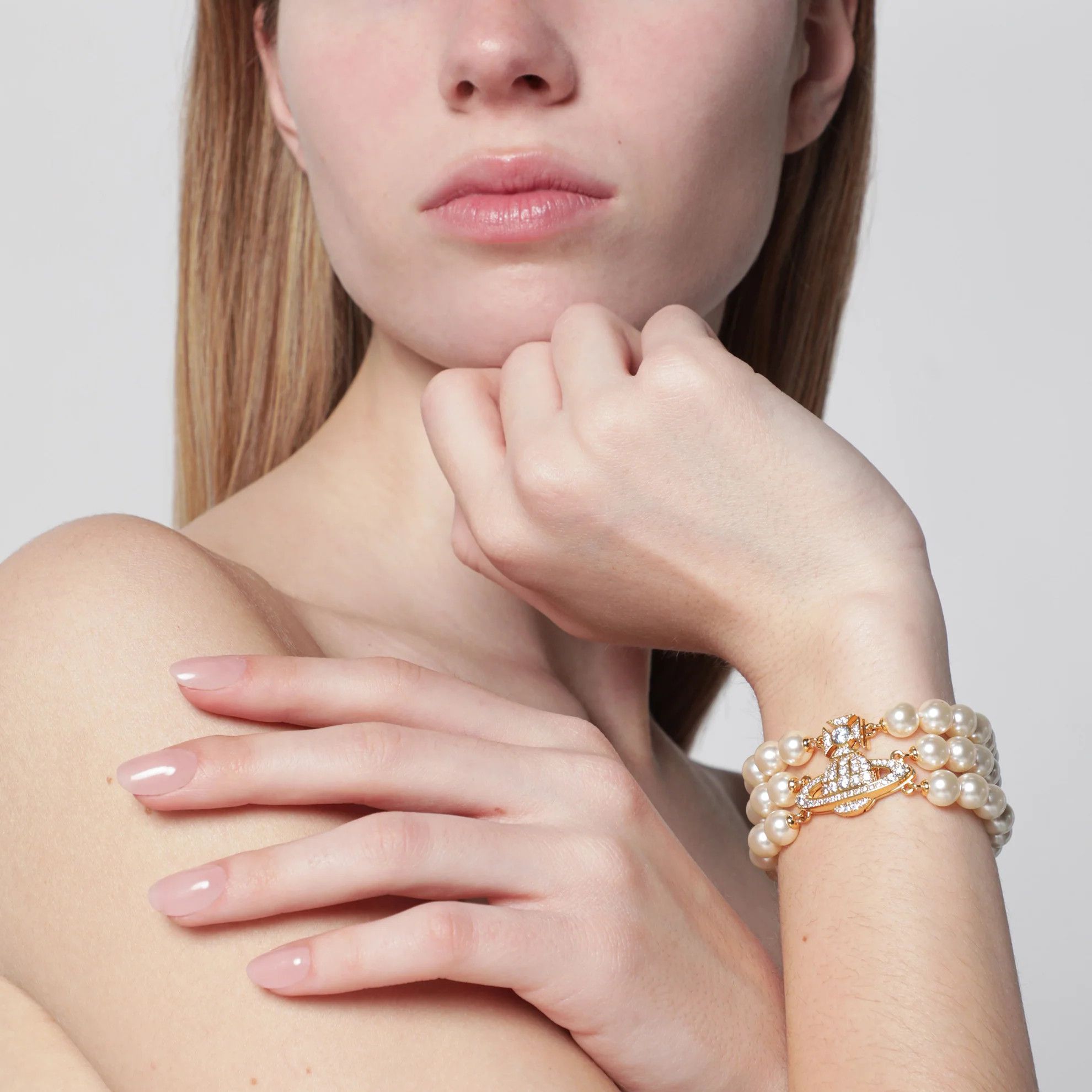 Vivienne Westwood o1d2blof0526 Size: 2 / Three-row Bracelet With Pearls Size ONE SIZE - 2 Thumbnail