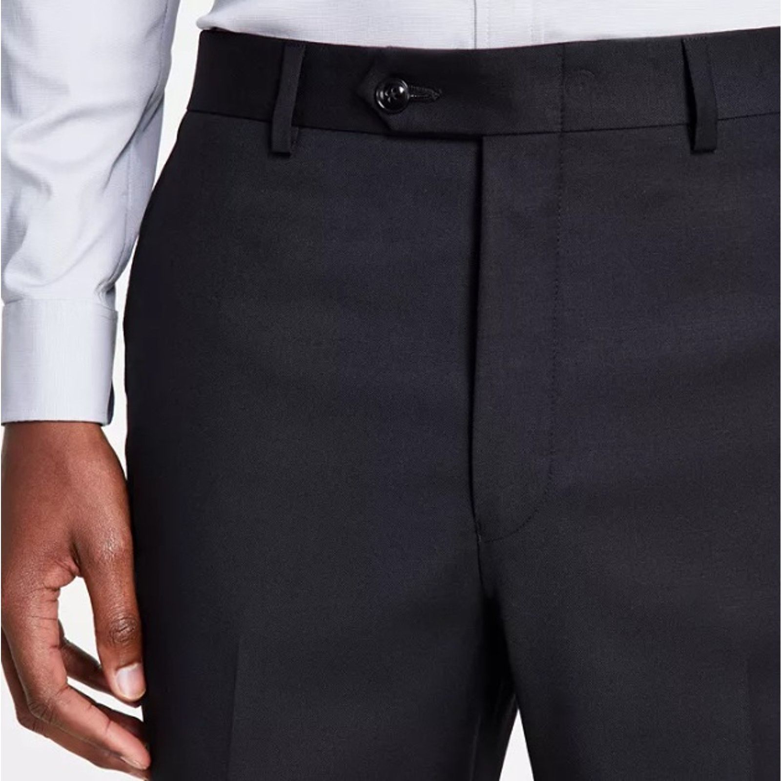 Michael Kors Michael Kors Men's Black Solid Wool Suit Pants Size 38W 30L Size US 38 / EU 54 - 5 Thumbnail