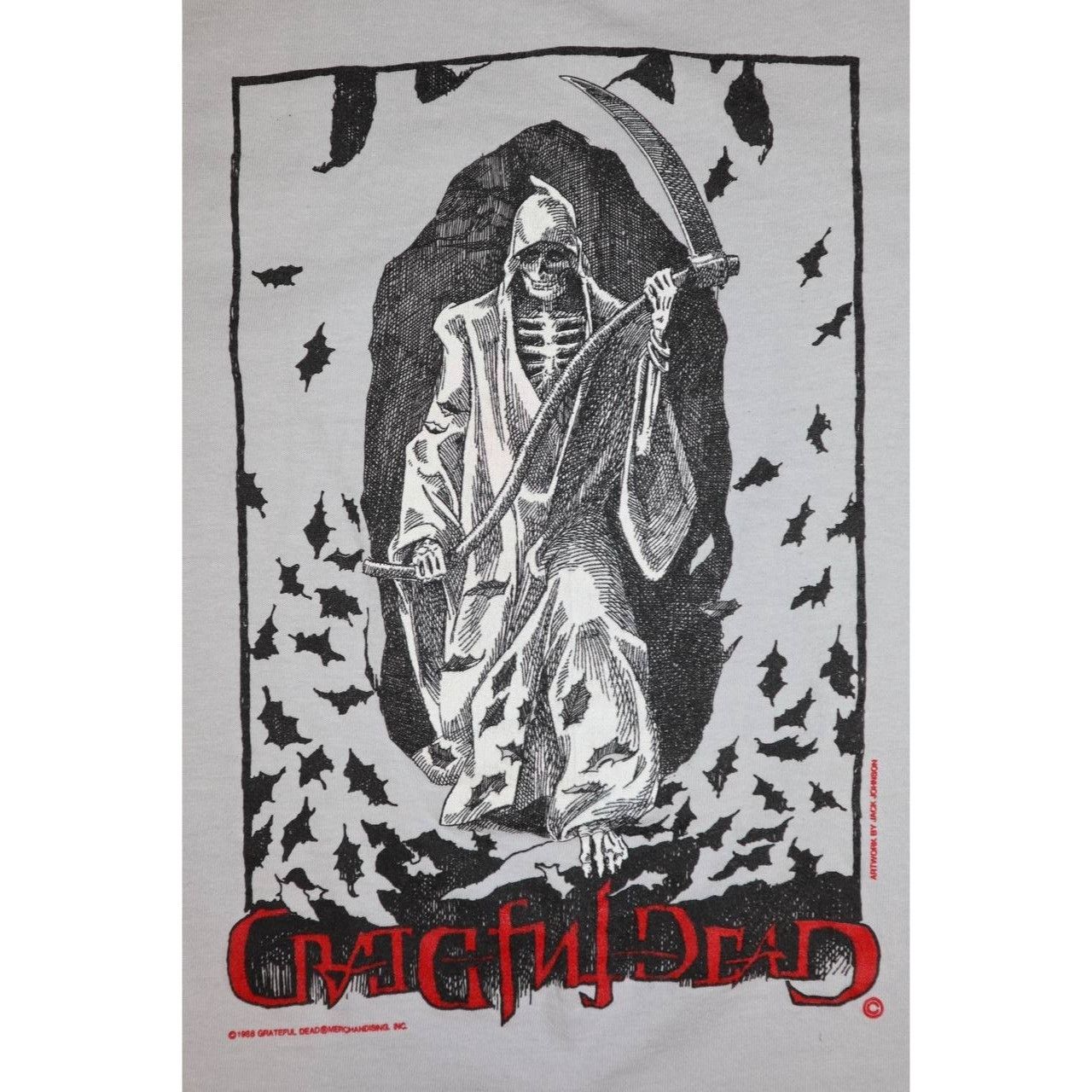 Anvil Vintage 80s Grateful Dead T Shirt Fall 1988 Tour Grim Reaper Size US XL / EU 56 / 4 - 4 Thumbnail
