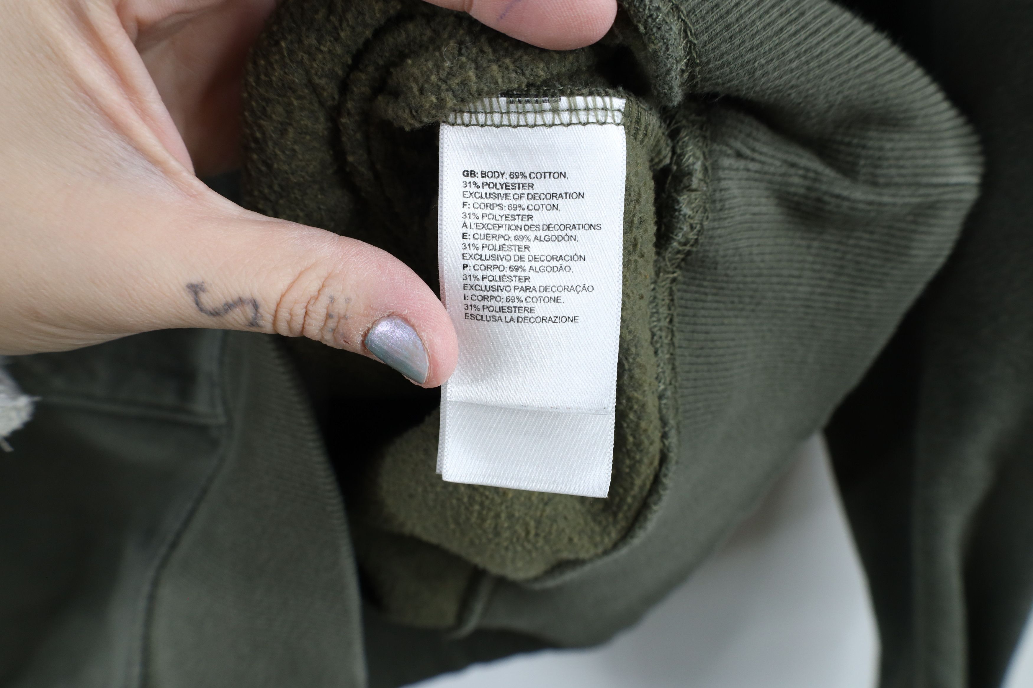The North Face × Vintage Vintage The North Face Out Big Logo Hoodie Sweatshirt Olive Size US M / EU 48-50 / 2 - 7 Thumbnail