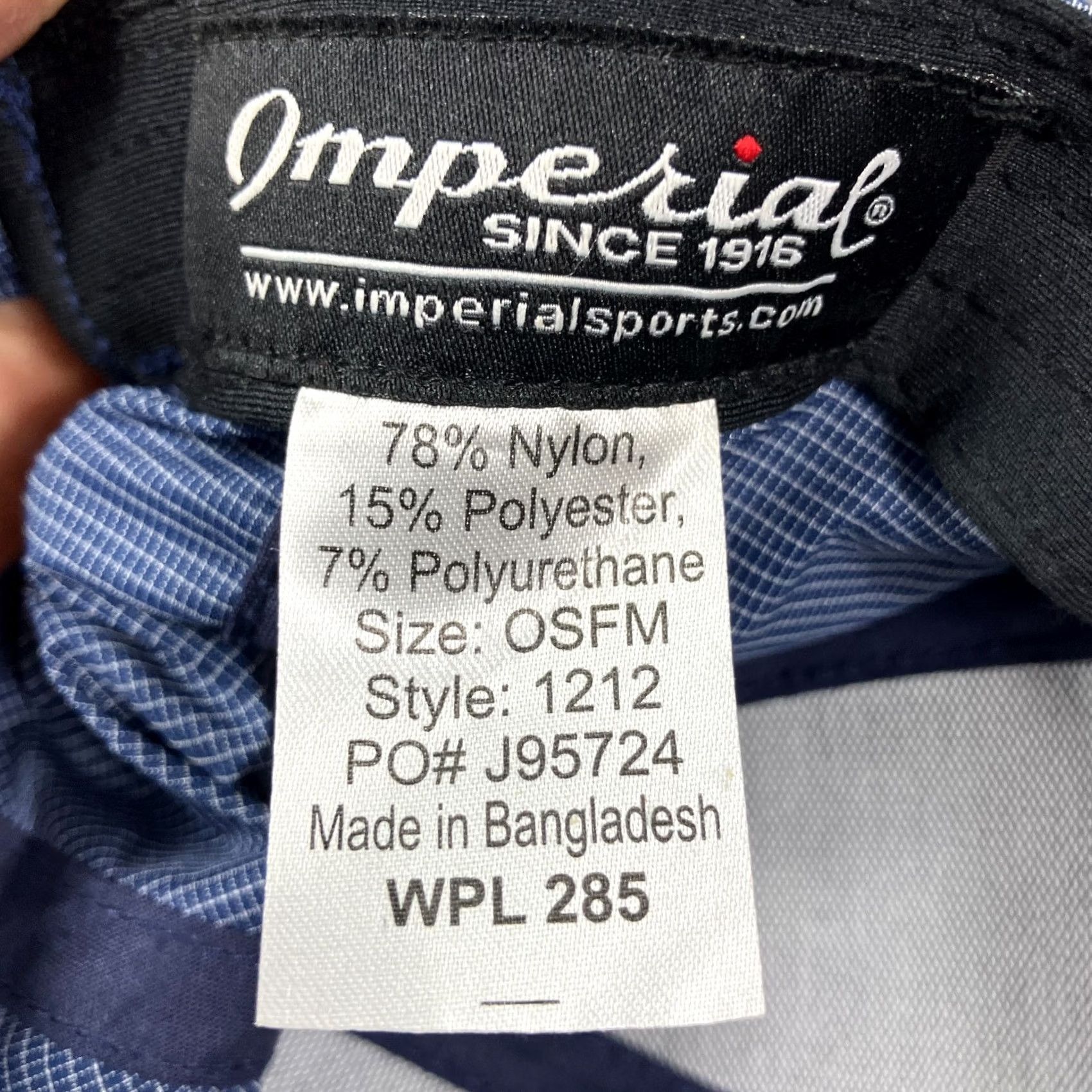 Imperial Imperial Golf Hat Mens One Size Adjustable Blue Geometric Print Size ONE SIZE - 5 Thumbnail