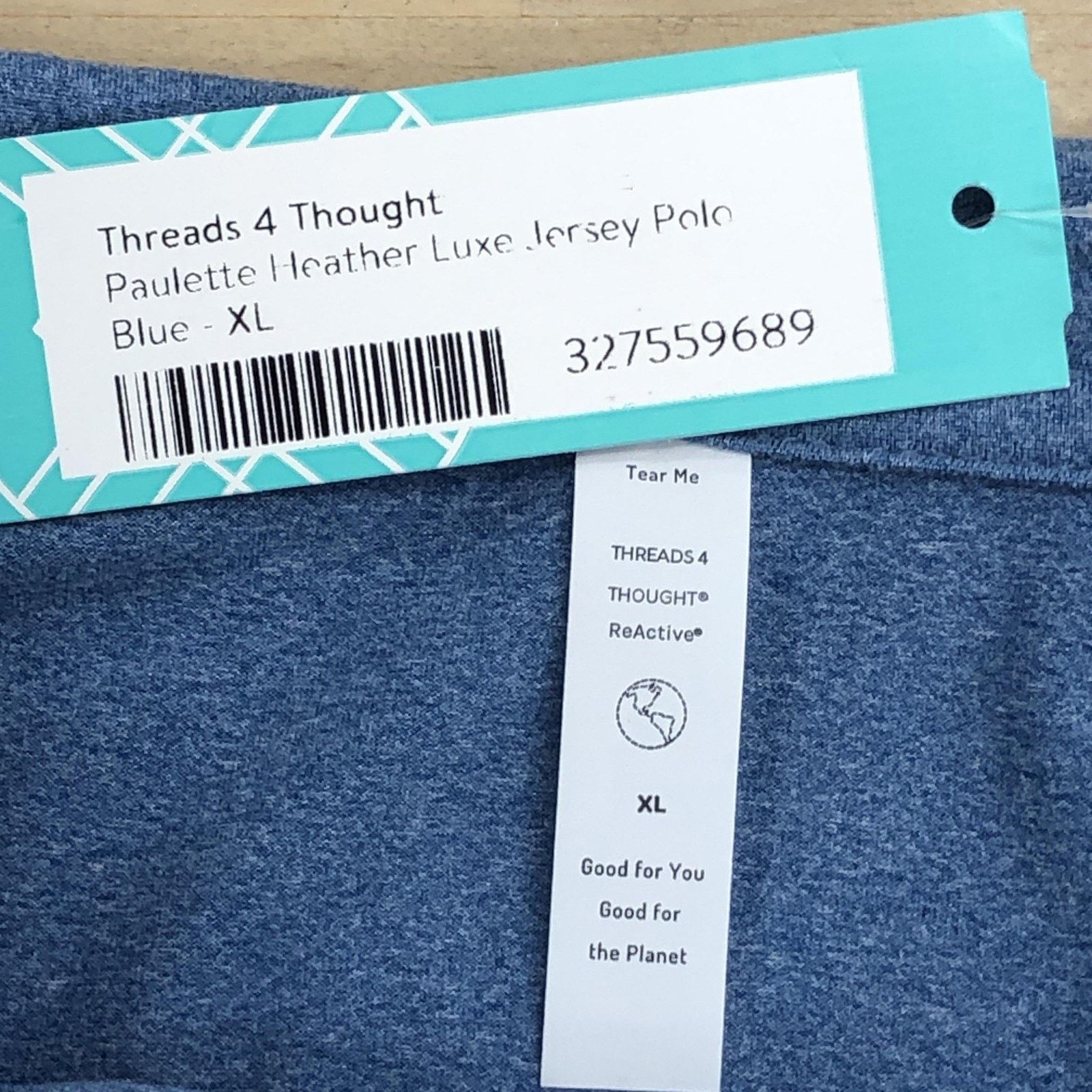 Threads 4 Thought Threads 4 Thought Polo Shirt XL Paulette Heather Luxe Jersey Size US XL / EU 56 / 4 - 15 Thumbnail