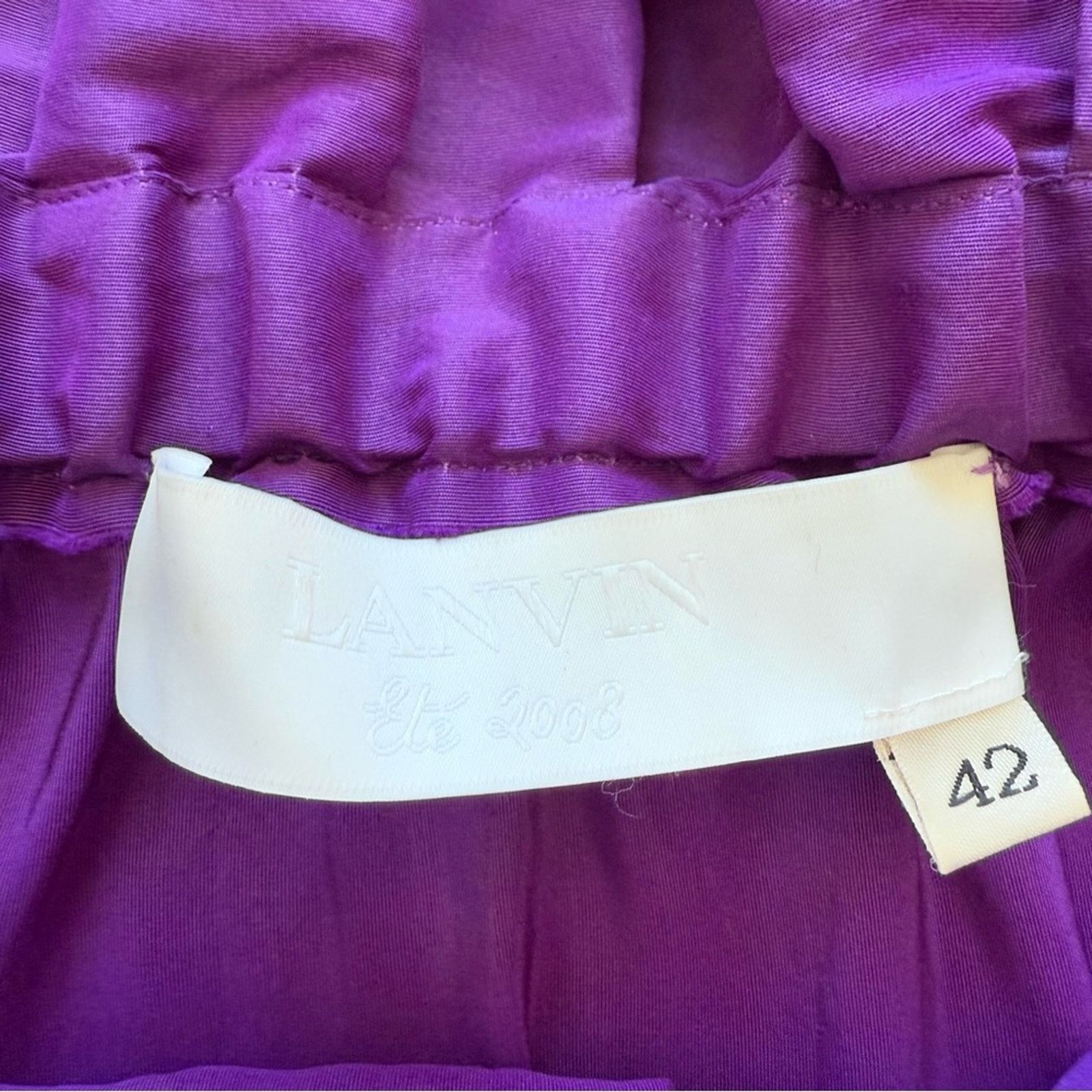 Lanvin LANVIN by Alber Elbaz Purple Silk Dress Size 42 FR or 10 US Size L / US 10 / IT 46 - 5 Thumbnail