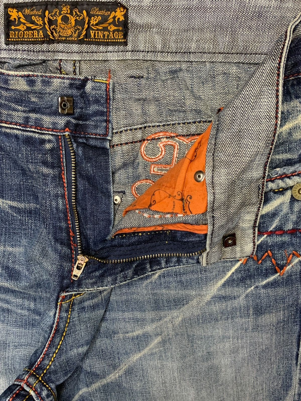 JNCO × Japanese Brand Vintage Japanese Brand Bleached Distressed Baggy Jeans Size 33" - 9 Thumbnail