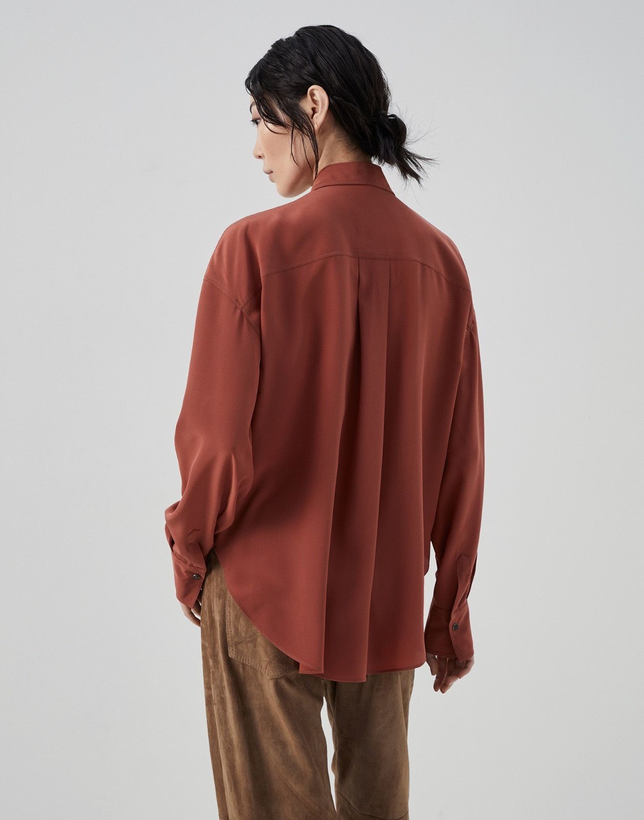 Brunello Cucinelli o1la1rc1a0225 Shirt With Pockets in Red Size L / US 10 / IT 46 - 2 Thumbnail