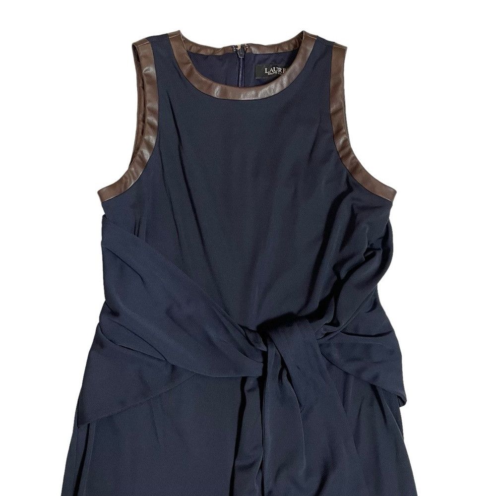Ralph Lauren NWT New $245 Ralph Lauren Tie-Front Sleeveless Navy Jumpsui Size 26" / US 2 / IT 38 - 5 Thumbnail