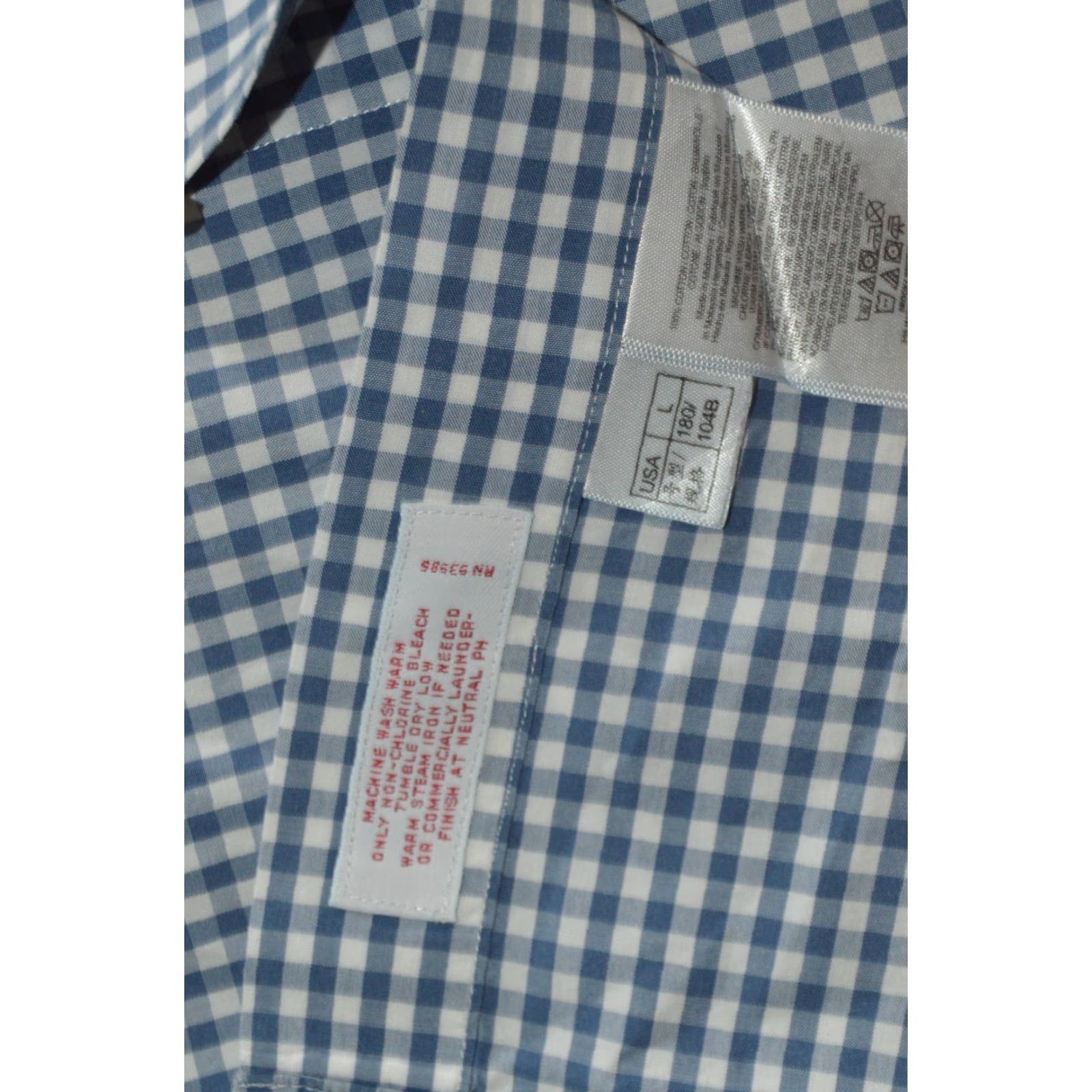 Brooks Brothers Brooks Brothers Dress Shirt Men's L/S Blue Check Cotton Button-Down Collar Barrel Cuff Regular Size L Size US L / EU 52-54 / 3 - 5 Thumbnail