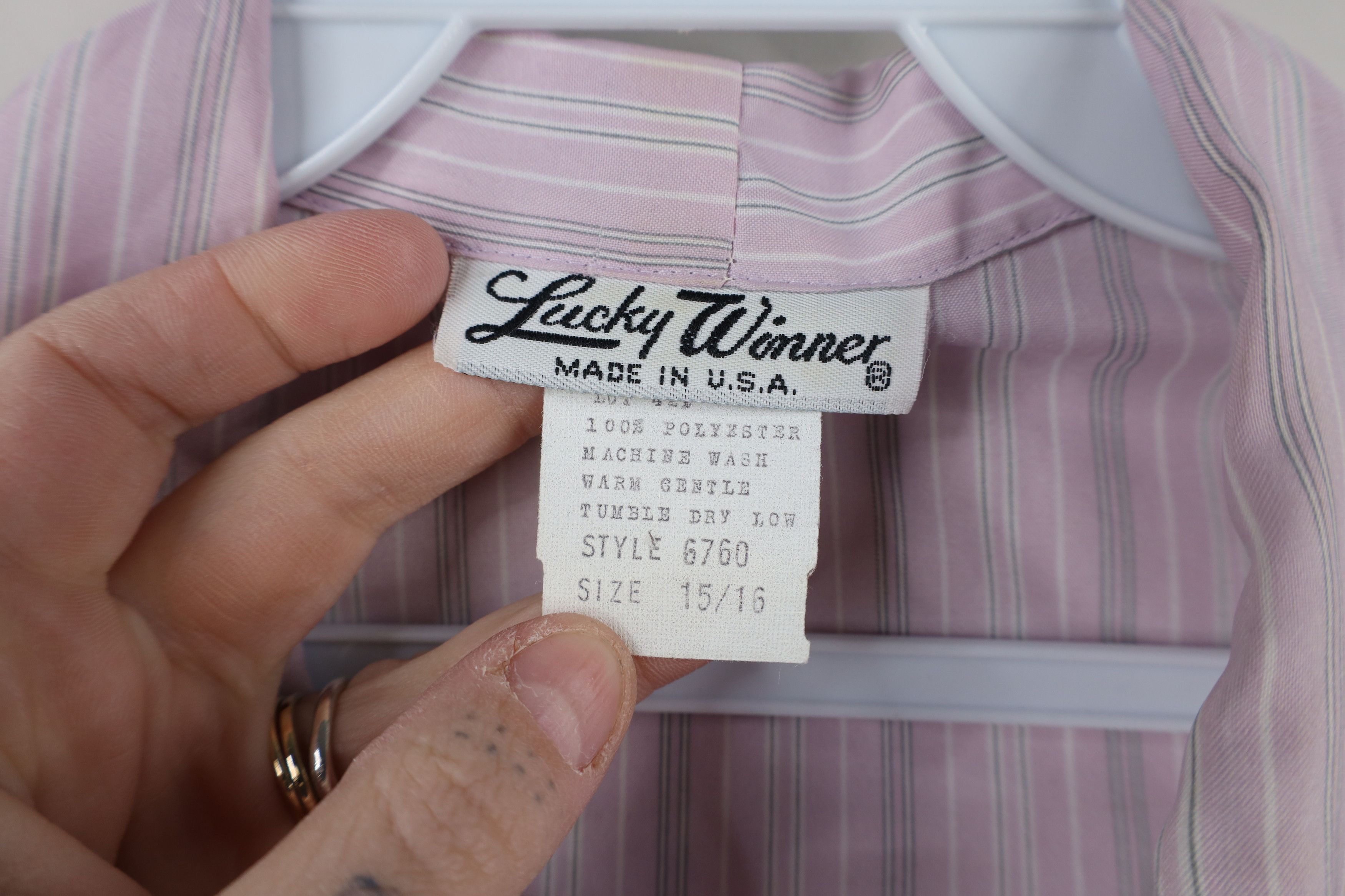 Vintage Vintage 70s Pussybow Collared Button Shirt Purple USA Size XXL / US 16-18 / IT 52-54 - 6 Thumbnail