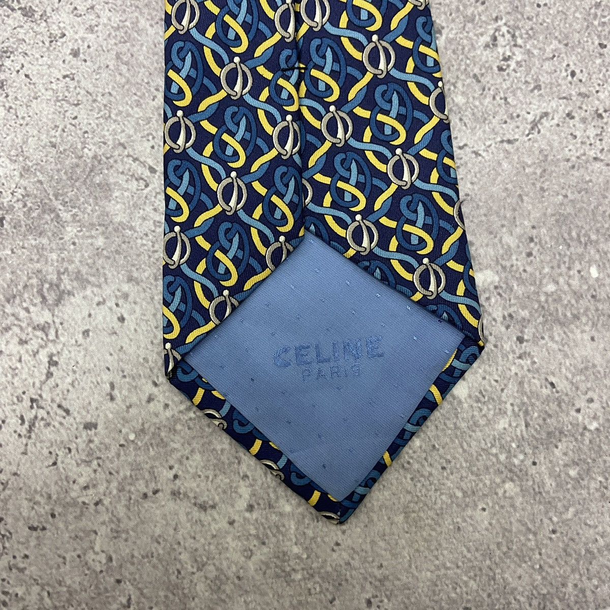 Celine Vintage 90s Celine monogram tie Silk Spain y2k luxury hype Size ONE SIZE - 6 Thumbnail