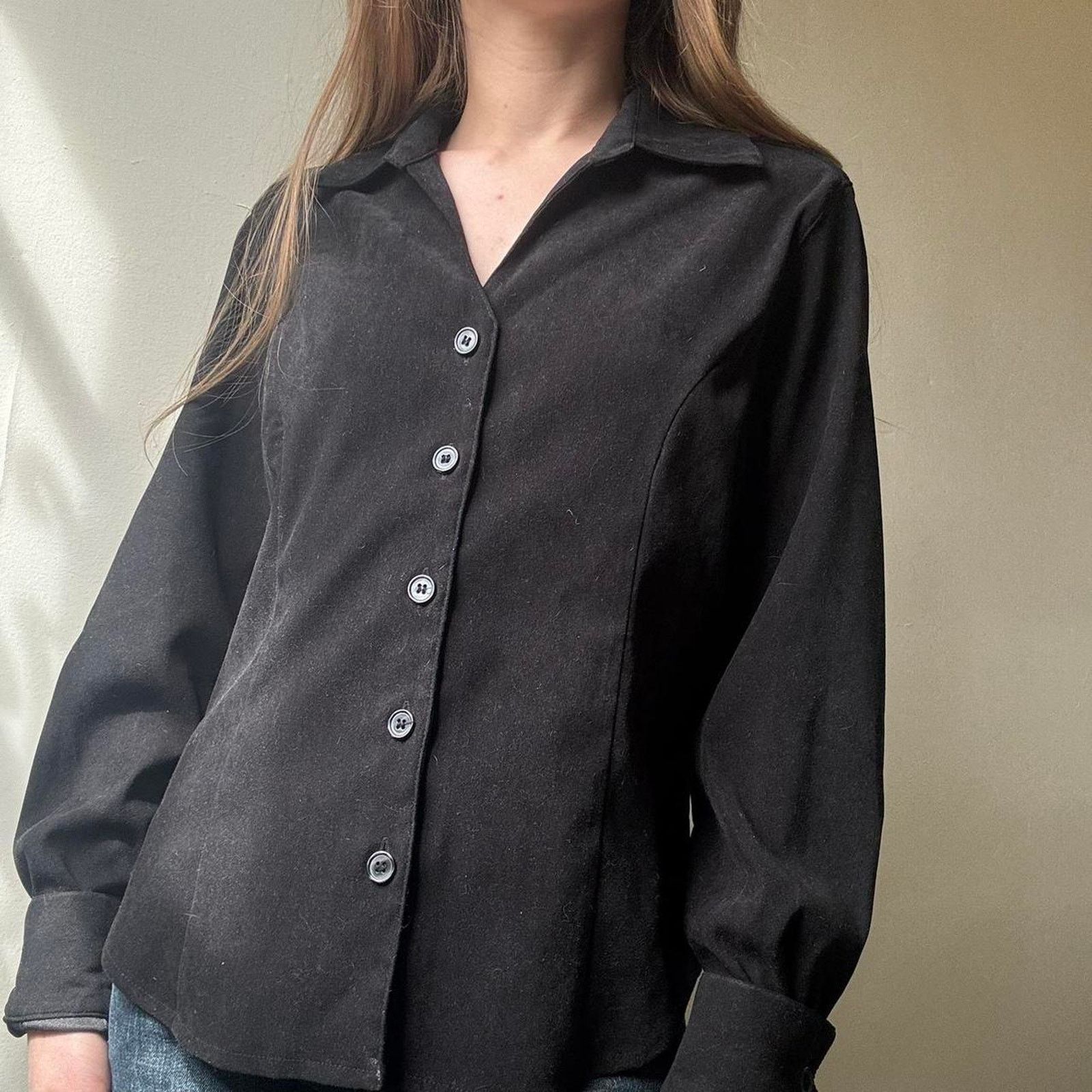 Harve Benard Vintage Harve Bénard Black Tailored Button Up Petite Medium Size M / US 6-8 / IT 42-44 - 2 Thumbnail