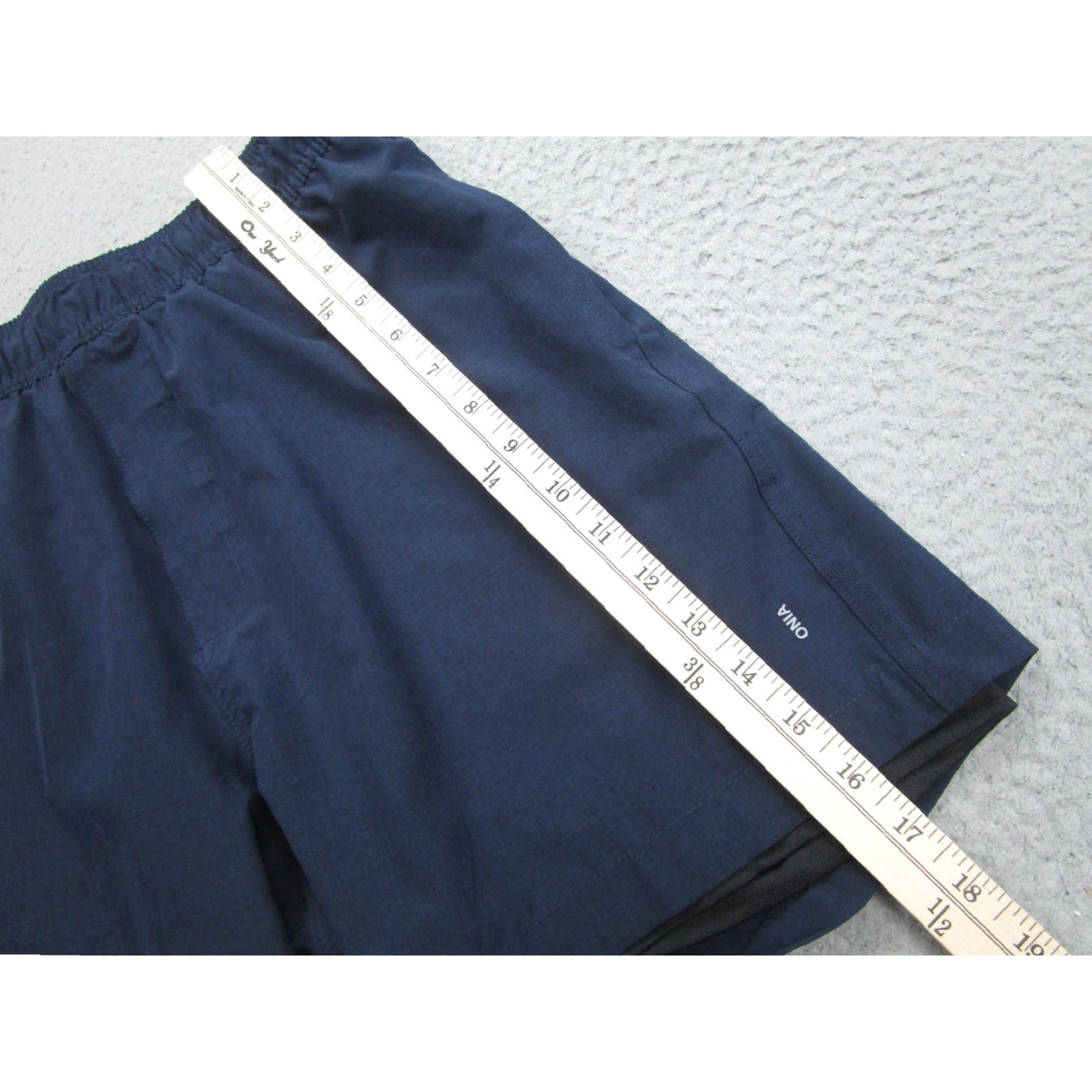 Onia Onia Shorts Mens Medium Blue 2-in-1 Lined Running Training Quick Dry Zip Pocket Size US 31 - 3 Thumbnail