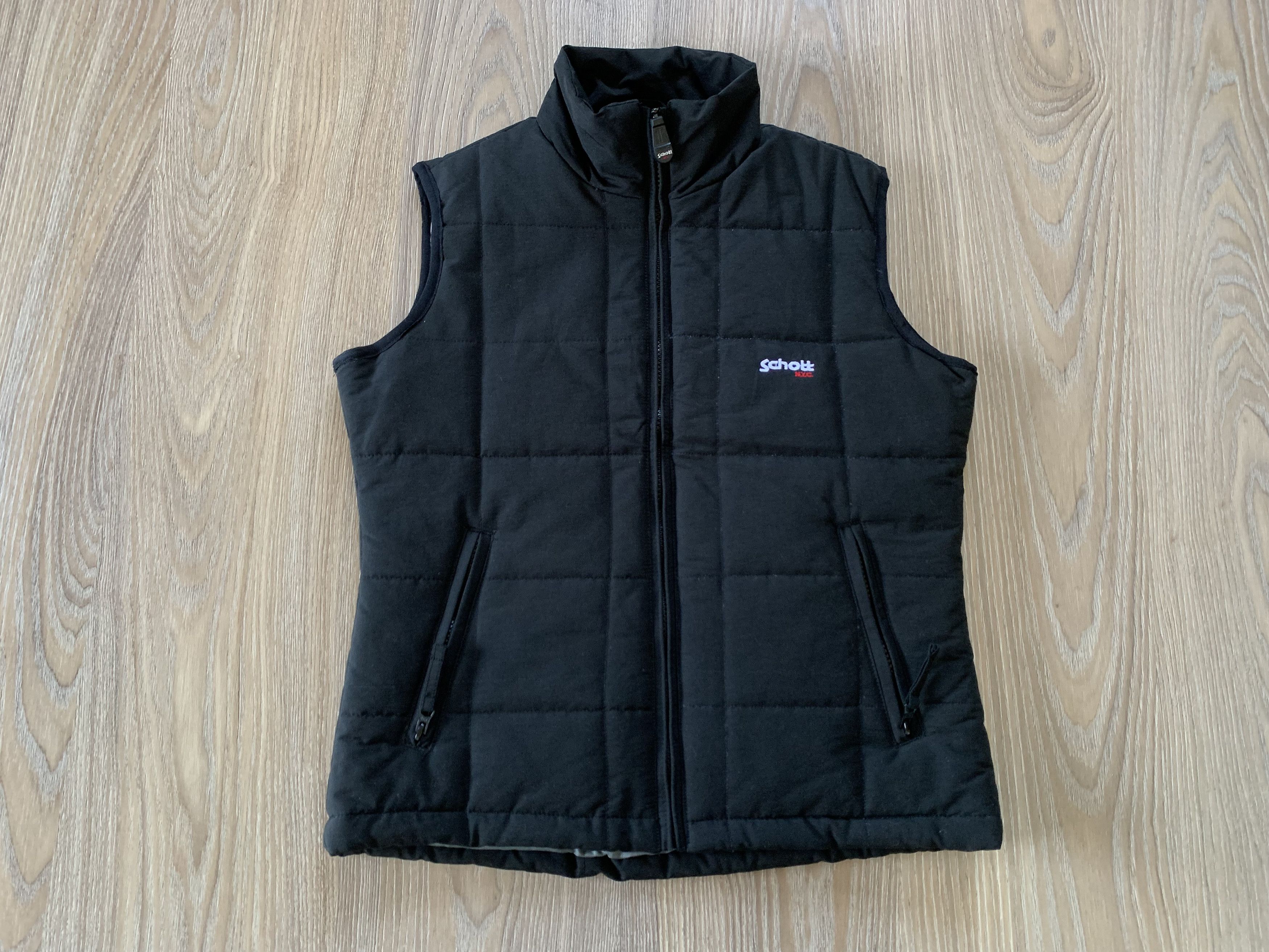 Schott Schott NYC Vintage Black Womens Quilted Vest Size XXS / US 00 / IT 34 - 2 Thumbnail