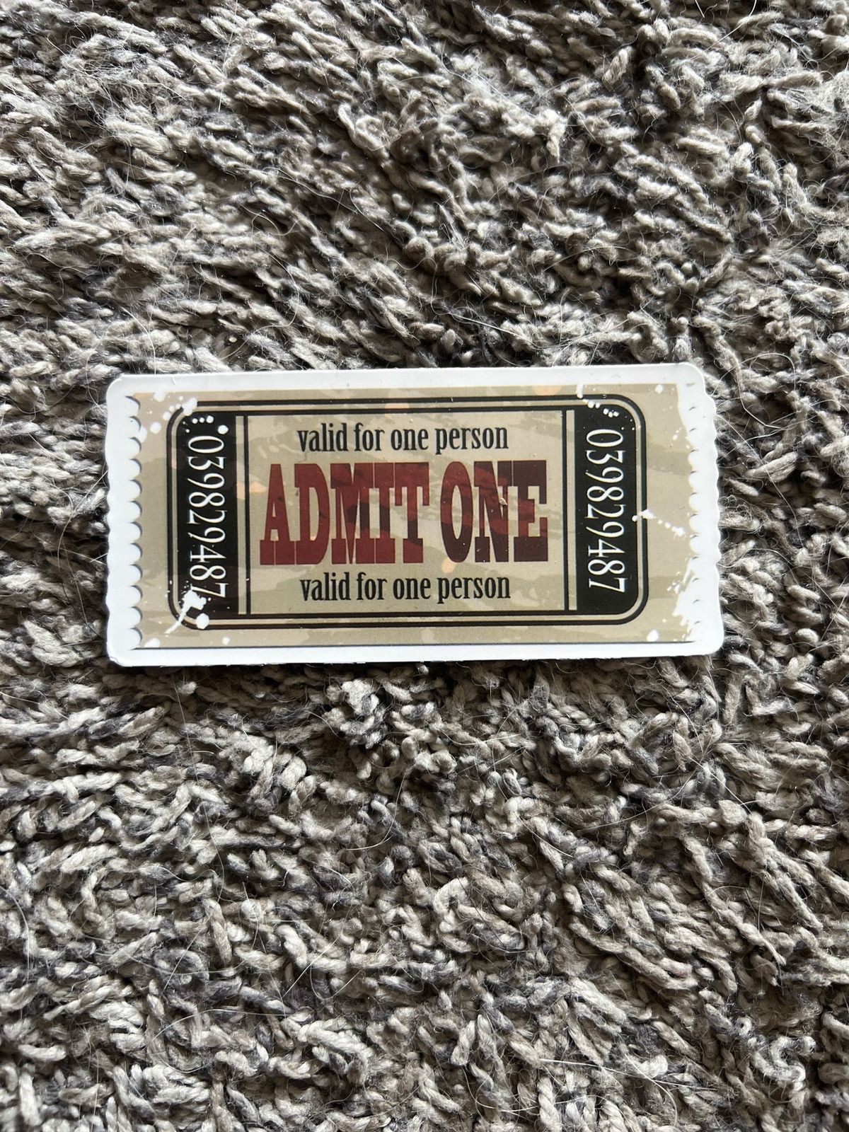 Hypebeast × Vintage Admit One Sticker Size ONE SIZE - 1 Thumbnail