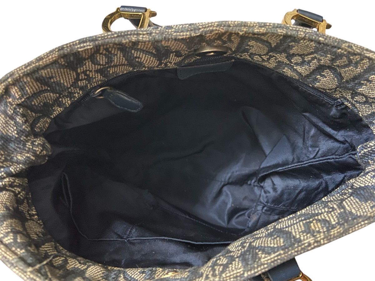 Christian Dior Monsieur × Dior Christian Dior Oblique Trotter D Logo Navy Blue Tote Bag Size ONE SIZE - 10 Thumbnail