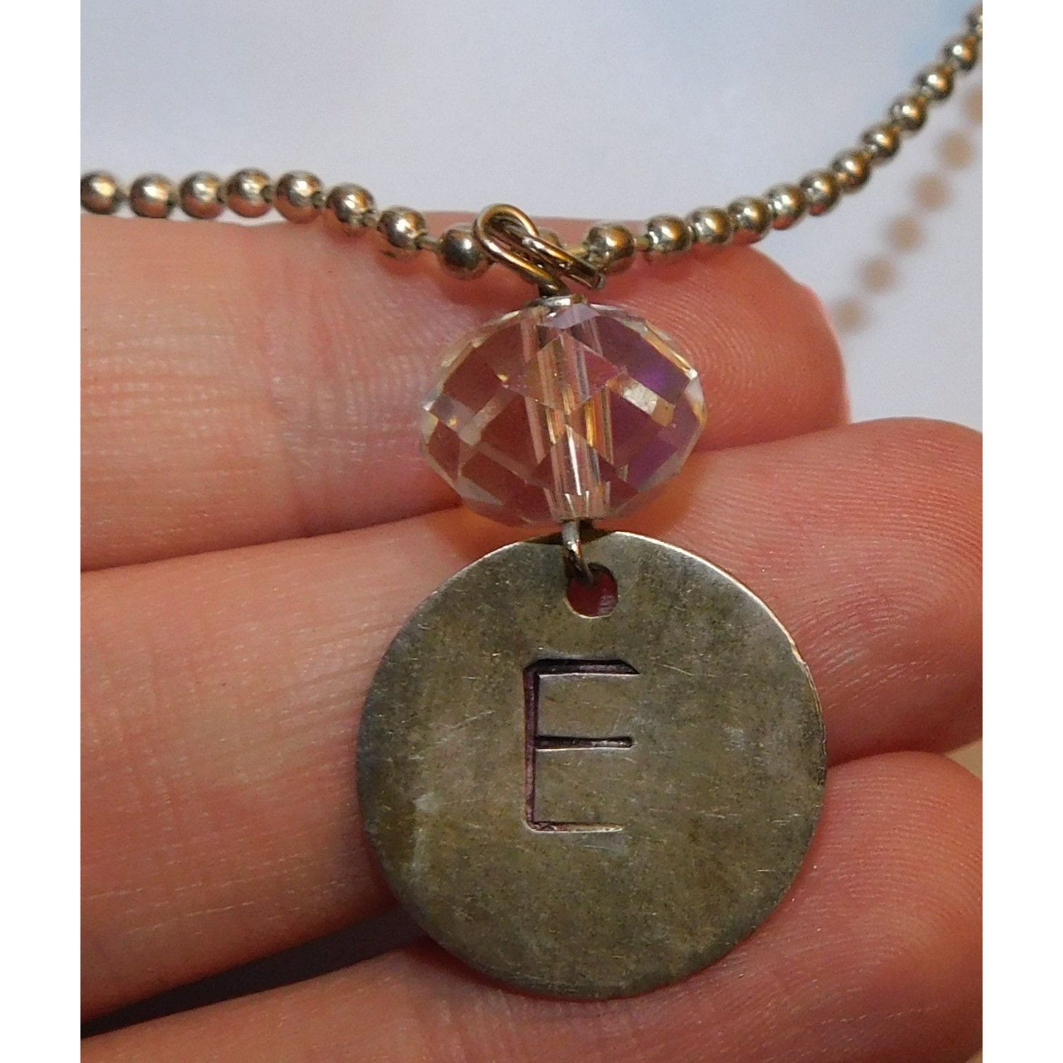 Other Sterling Silver E Necklace Size ONE SIZE - 1 Thumbnail