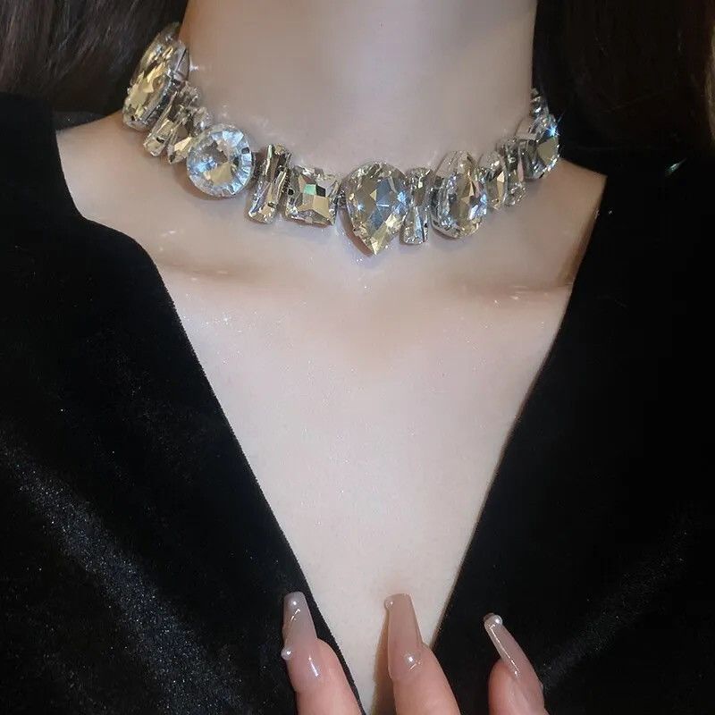 Jewelry Crystal Choker Necklace Size ONE SIZE - 4 Thumbnail