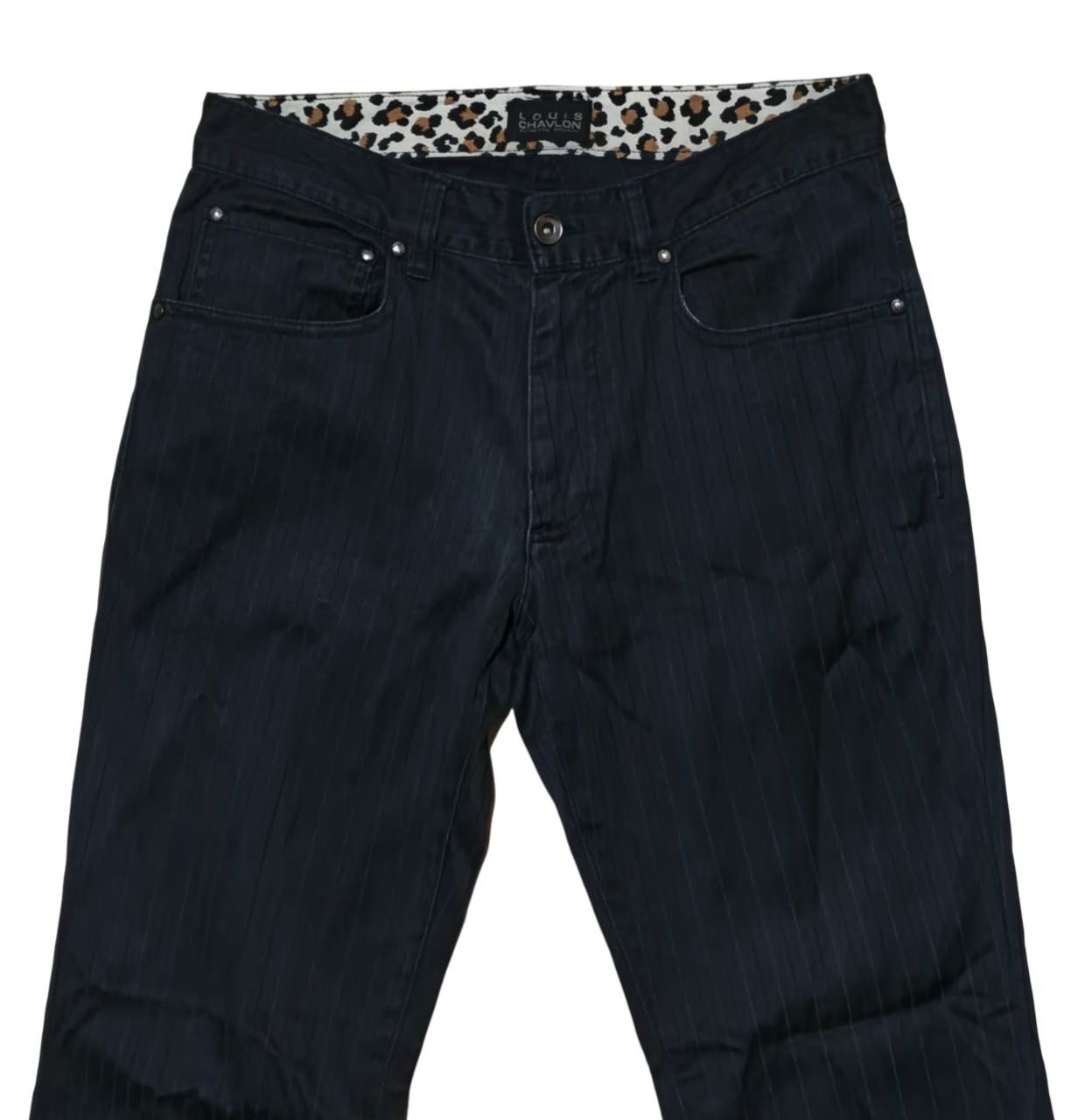 Japanese Brand LOUIS CHAVLON Stripe Flare Jeans Size US 30 / EU 46 - 2 Thumbnail