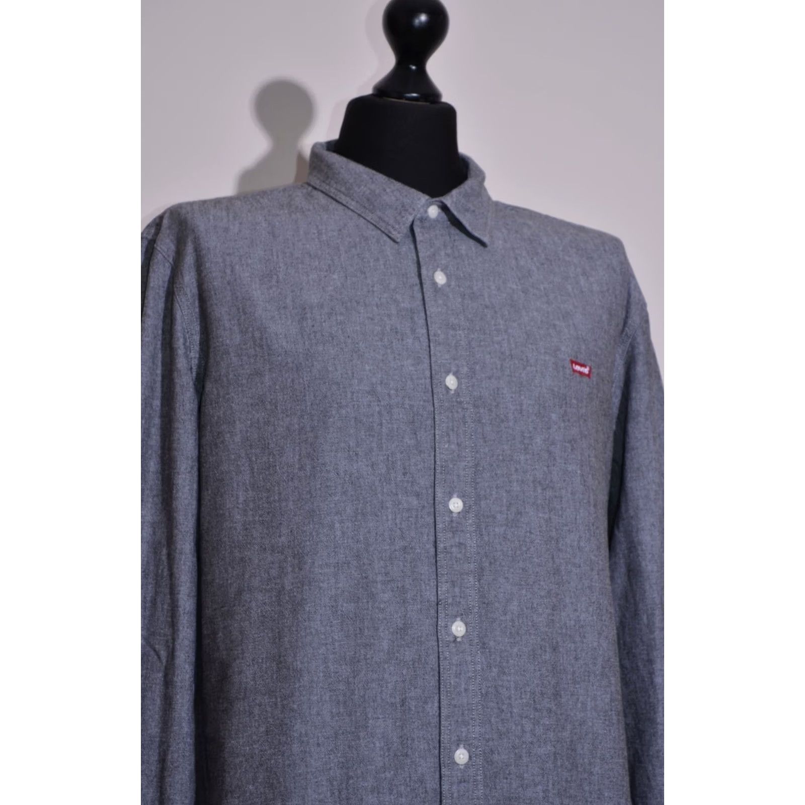 Levi's Levi'S Mens Long Sleeve Grey Shirt Slim Fit Cotton with Logo SIze XL Size US XL / EU 56 / 4 - 3 Thumbnail
