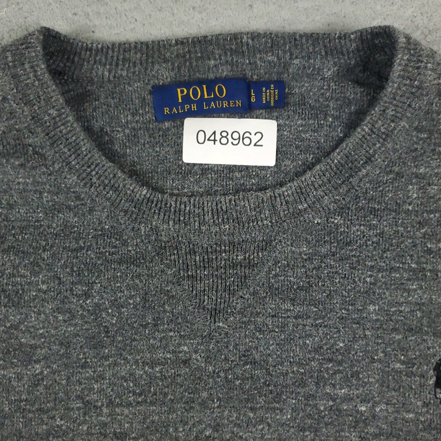 Ralph Lauren Polo Ralph Lauren Sweater Mens Large Gray Crew Neck Pullover Cotton Knit Long Sleeve Size US L / EU 52-54 / 3 - 2 Thumbnail