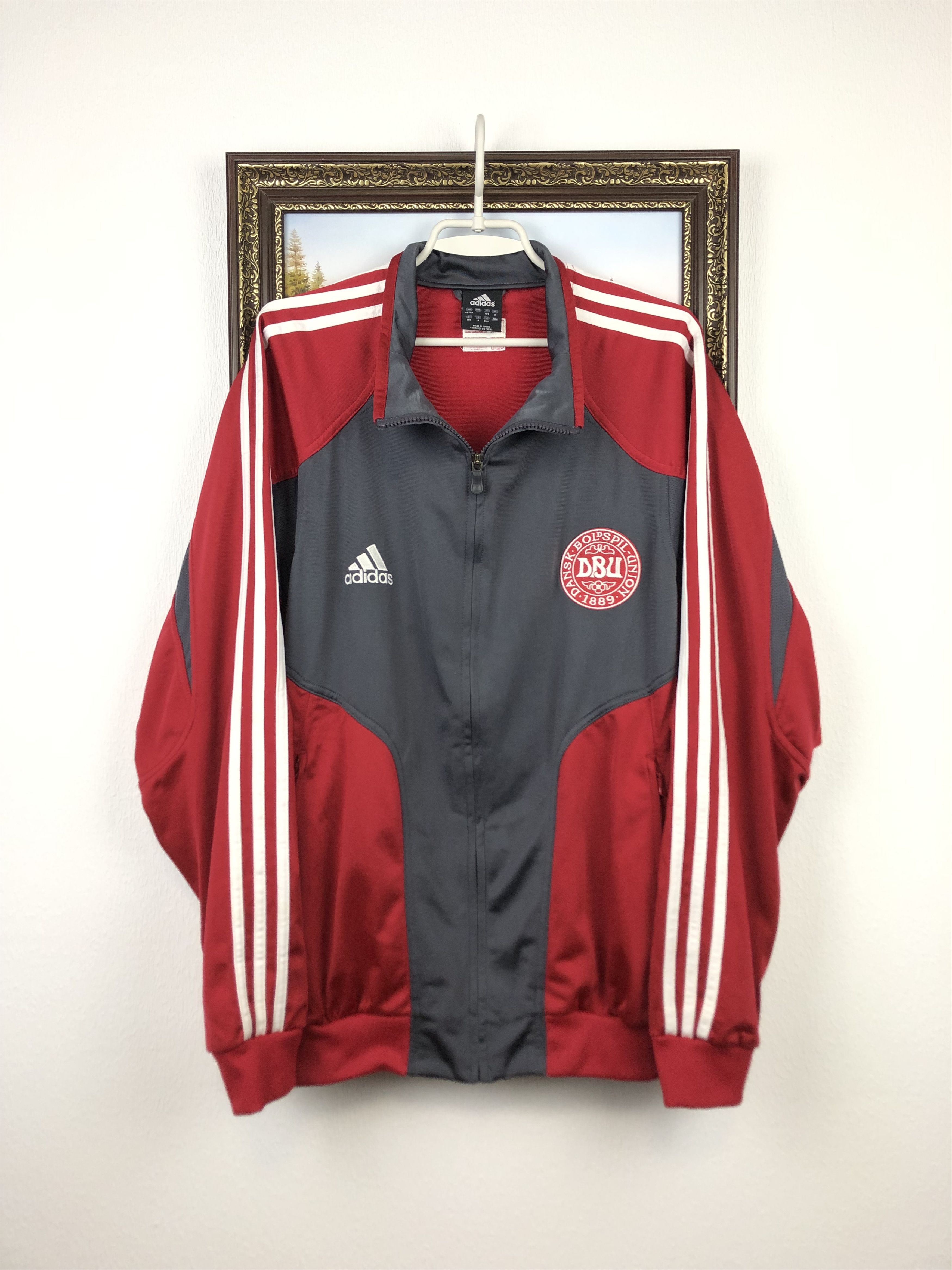 Adidas Vintage Adidas Denmark Football Jacket Soccer Track Top Size US XXL / EU 58 / 5 - 1 Thumbnail