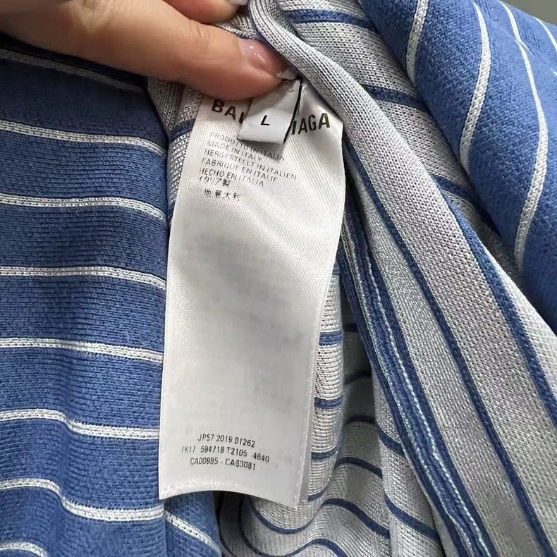 Balenciaga Balenciaga Striped Belted Long Sleeve Shirt Size US L / EU 52-54 / 3 - 3 Thumbnail