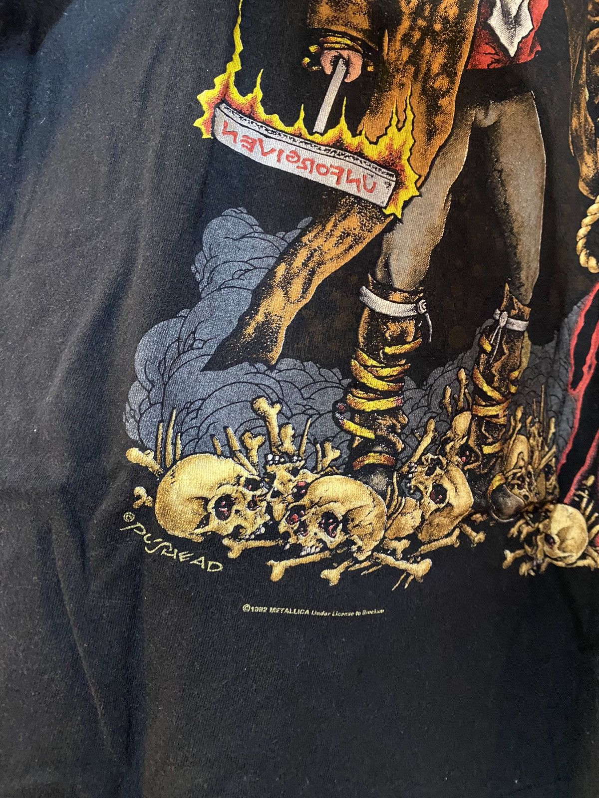 Band Tees × Vintage Vintage Metallica early 90s the unforgiven shirt pushead Size US L / EU 52-54 / 3 - 2 Thumbnail