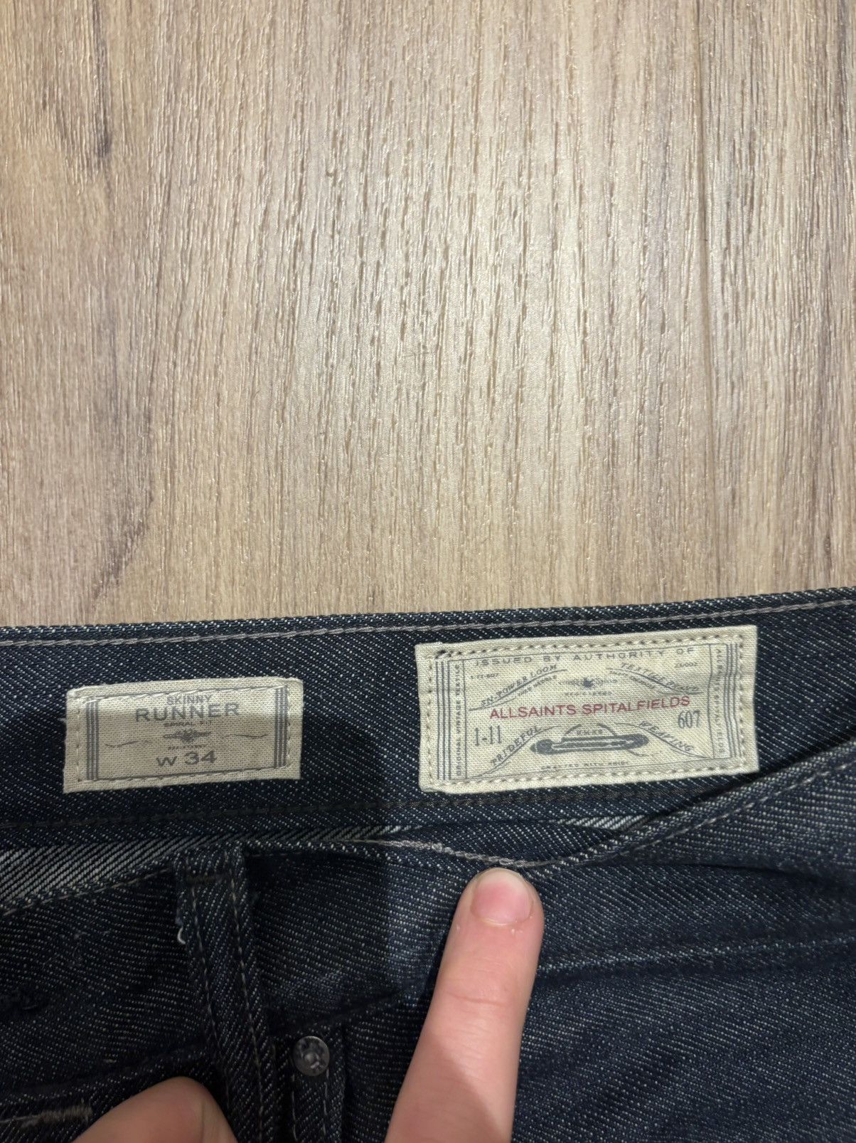 Allsaints Vintage All Saints Waxed Denim Size US 34 / EU 50 - 4 Thumbnail