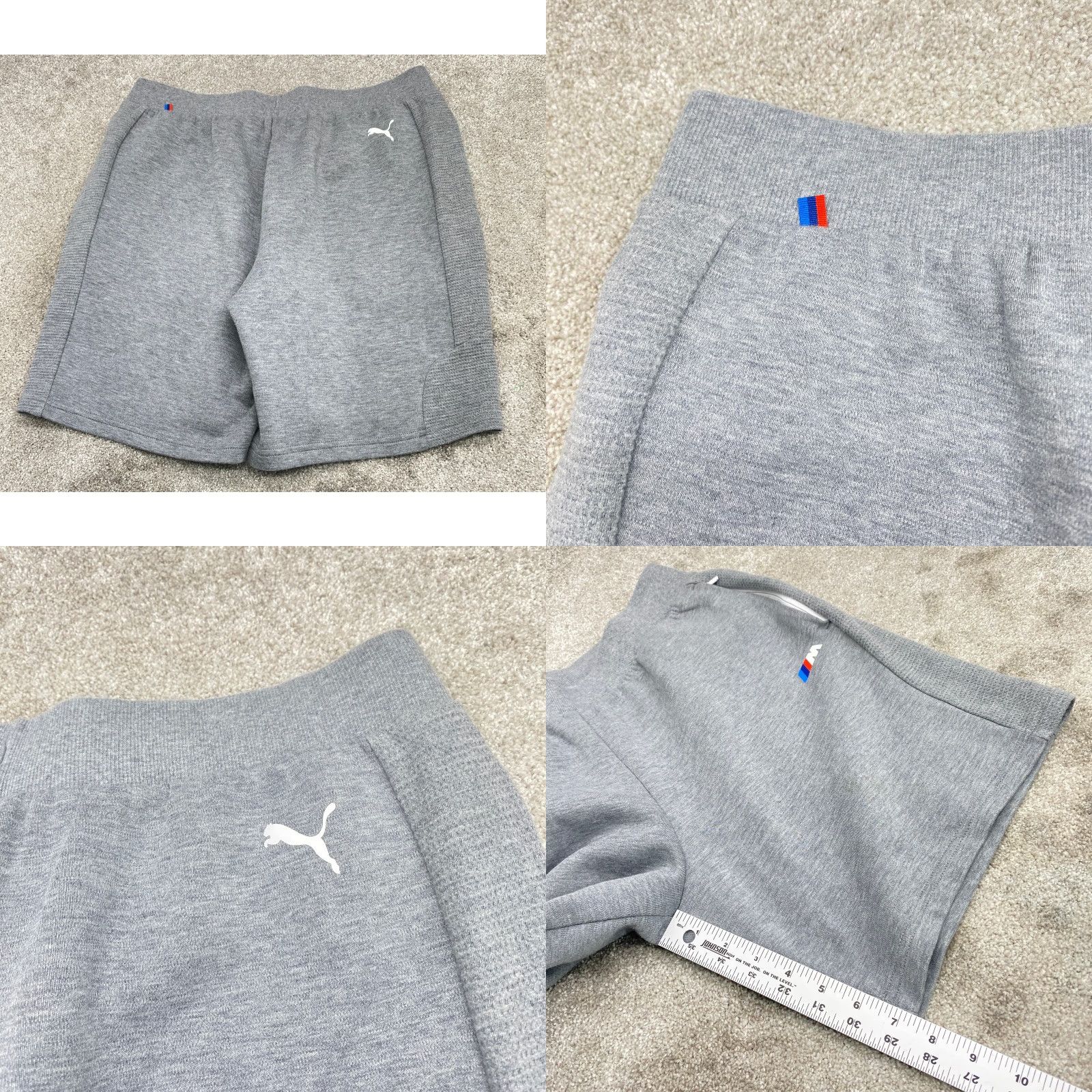 Puma PUMA BMW Motorsport Sweat Shorts Mens XL Gray Athletic Performance Pockets 6690 Size US 36 / EU 52 - 8 Thumbnail