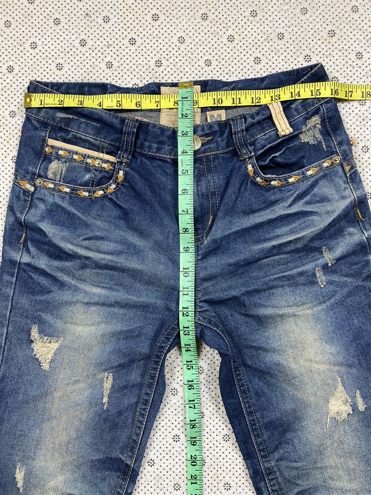 Hysteric Glamour × PPFM Distressed Short Denim By Hamo Jeans Size US 32 / EU 48 - 3 Thumbnail
