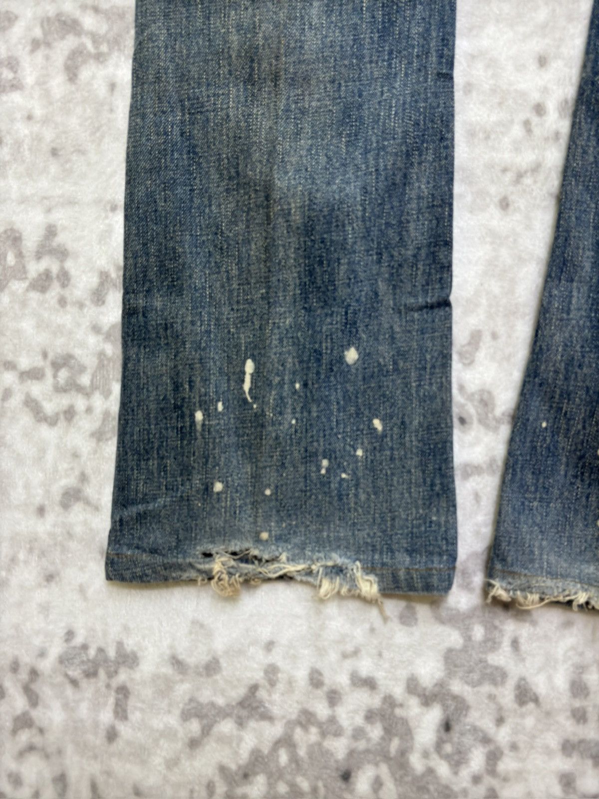 Japanese Brand Vintage BACK NUMBER Flare Distressed Low Raise Patches Denim Size US 29 - 13 Thumbnail