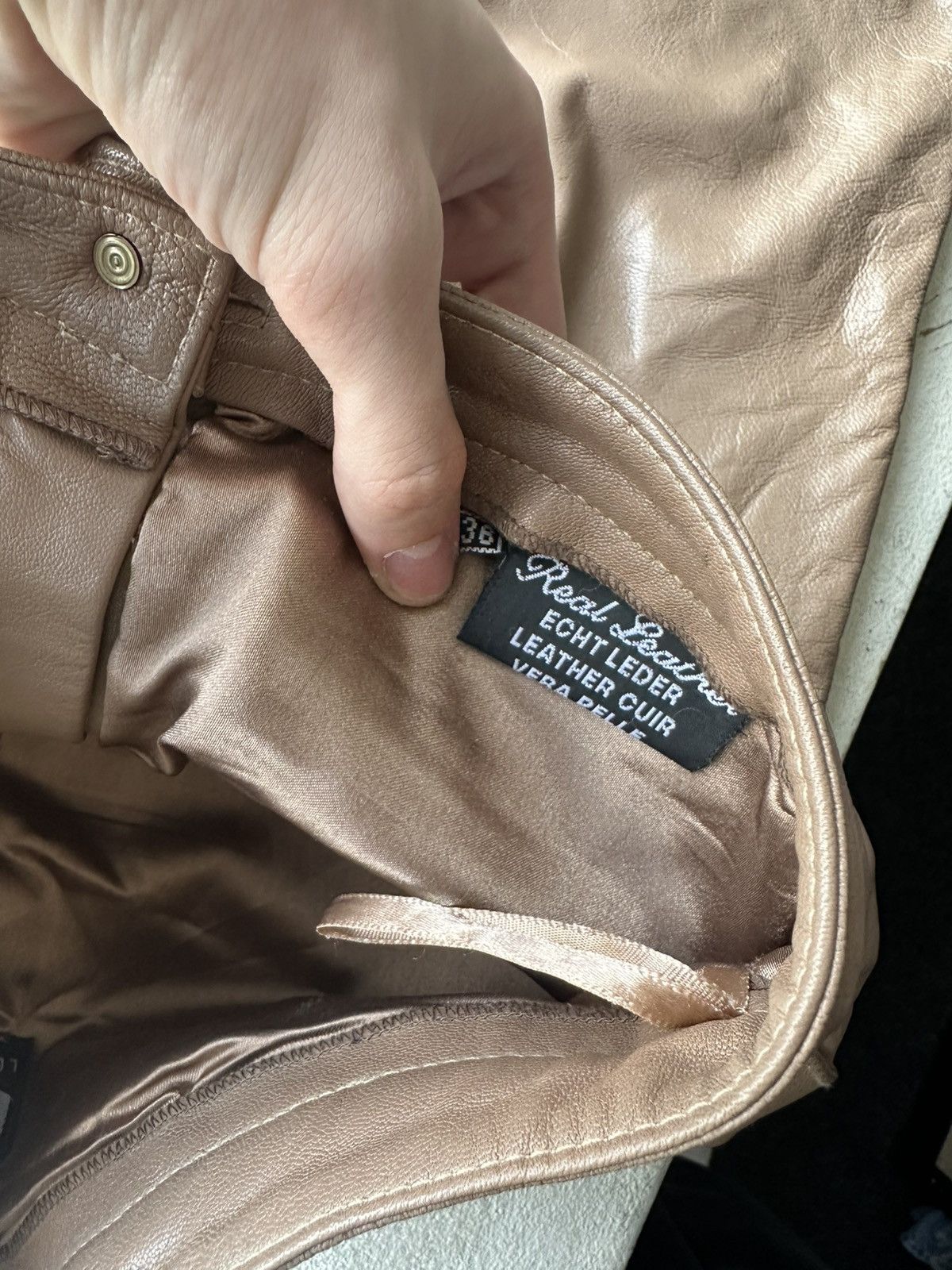 Leather × Vintage 🚨Vintage leather pants motorcycles BROWN LUXURY Y2K Size 25" / US 0 / IT 36 - 4 Thumbnail
