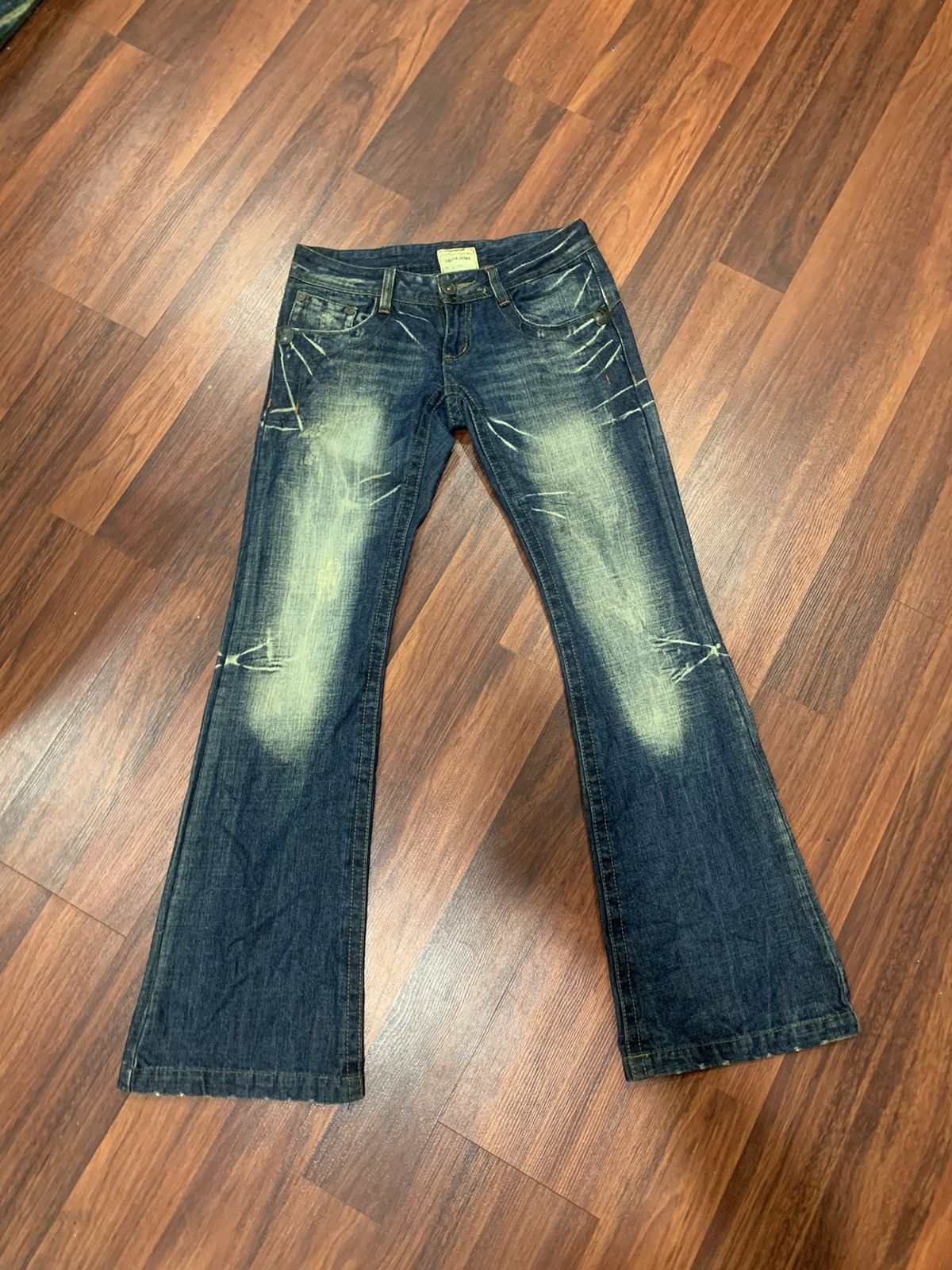 If Six Was Nine × Le Grande Bleu (L.G.B.) Lolita Flared Jeans Size 30" / US 8 / IT 44 - 2 Thumbnail
