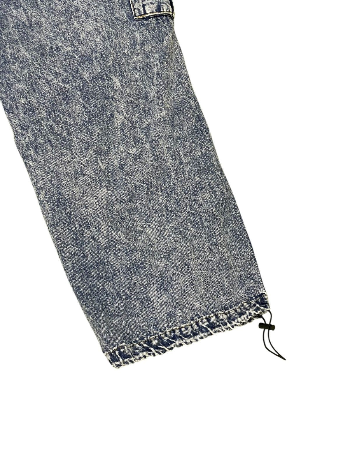 Japanese Brand Wide Cargo Jeans Jungle Storm Faded Blue 1🟦0 Size US 33 - 10 Thumbnail