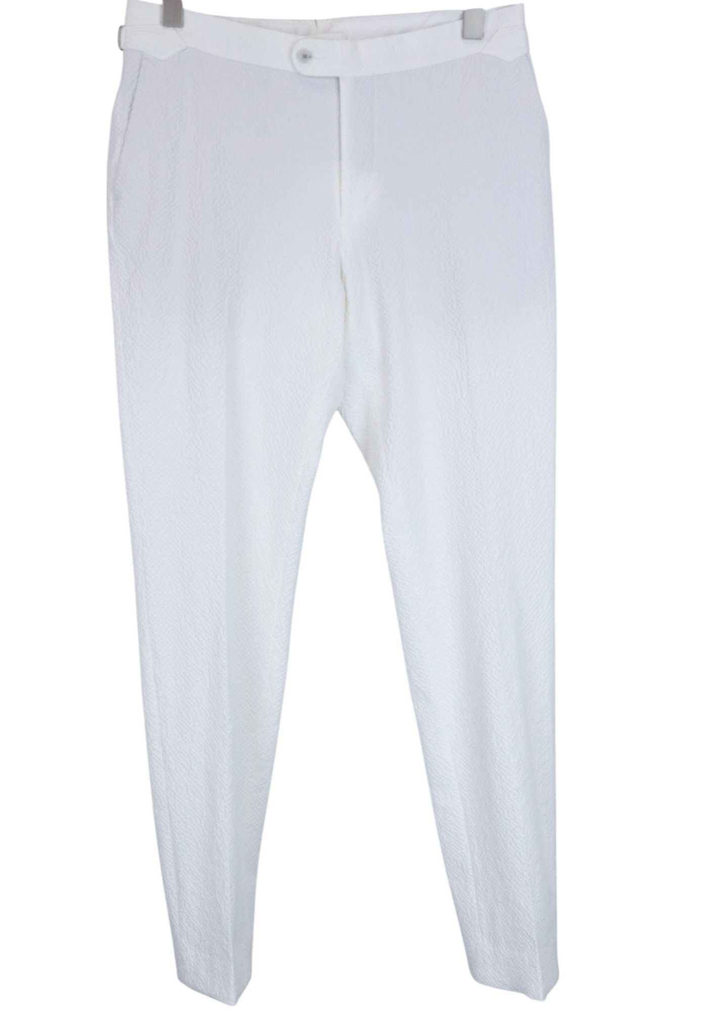 Suitsupply HAVANA UK38R White Crinkled 2 Piece Suit 67230 Size 38R - 3 Thumbnail