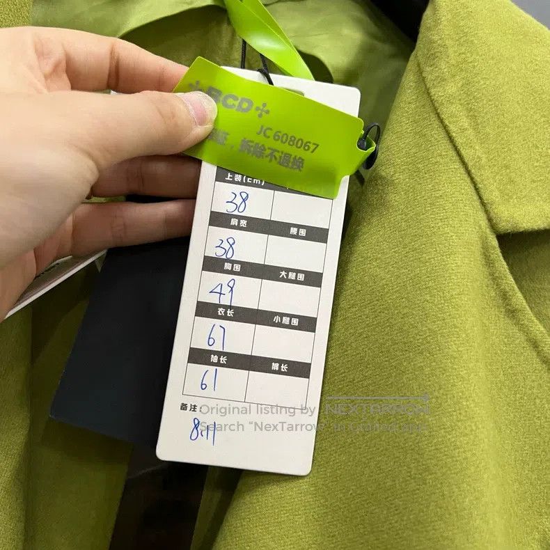 Max Mara Max Mara Green Lapel Short Coat Size S / US 4 / IT 40 - 5 Thumbnail