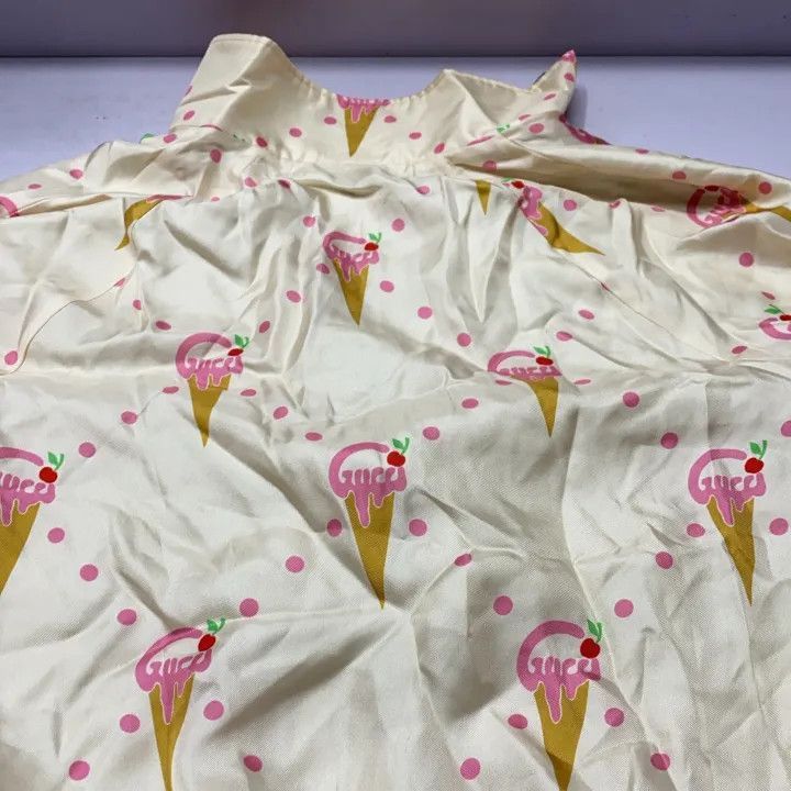 Gucci GUCCI Ice Cream Pattern Silk Zip Jacket-2507 Size S / US 4 / IT 40 - 5 Thumbnail