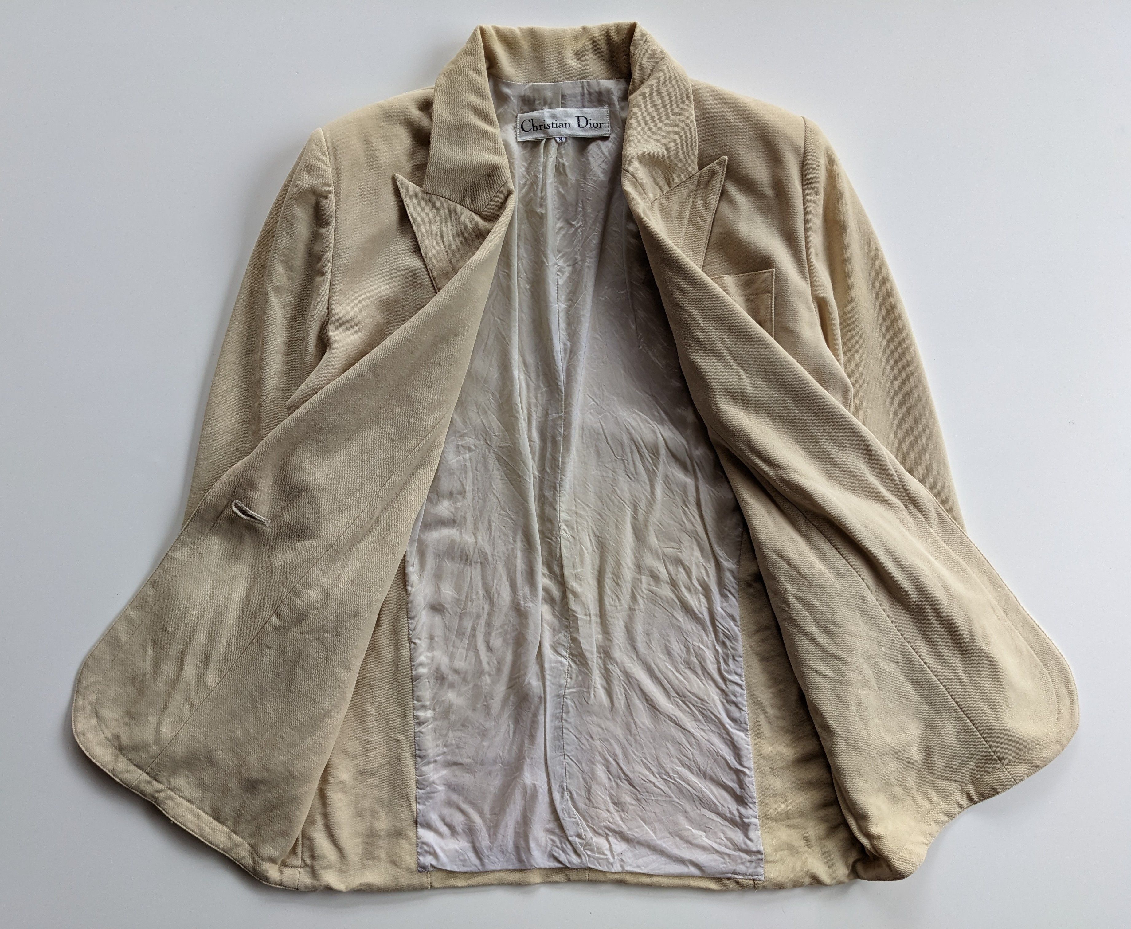 Christian Dior Monsieur × Dior Vintage bullion jacquard beige blazer Size M / US 6-8 / IT 42-44 - 1 Thumbnail