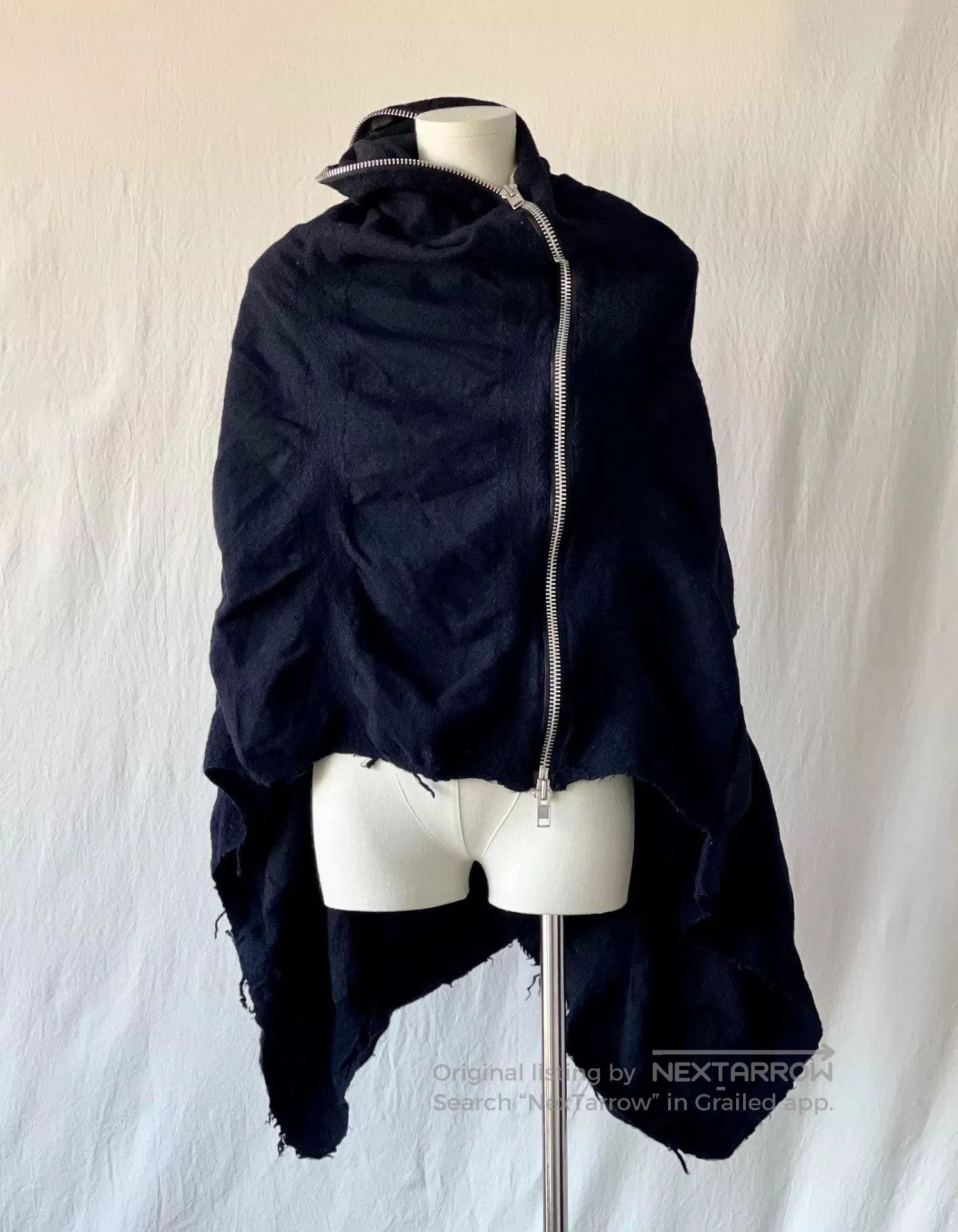 Tricot Comme des Garcons CDGtricot Asymmetric Wool Zip Cape. Size M / US 6-8 / IT 42-44 - 5 Thumbnail