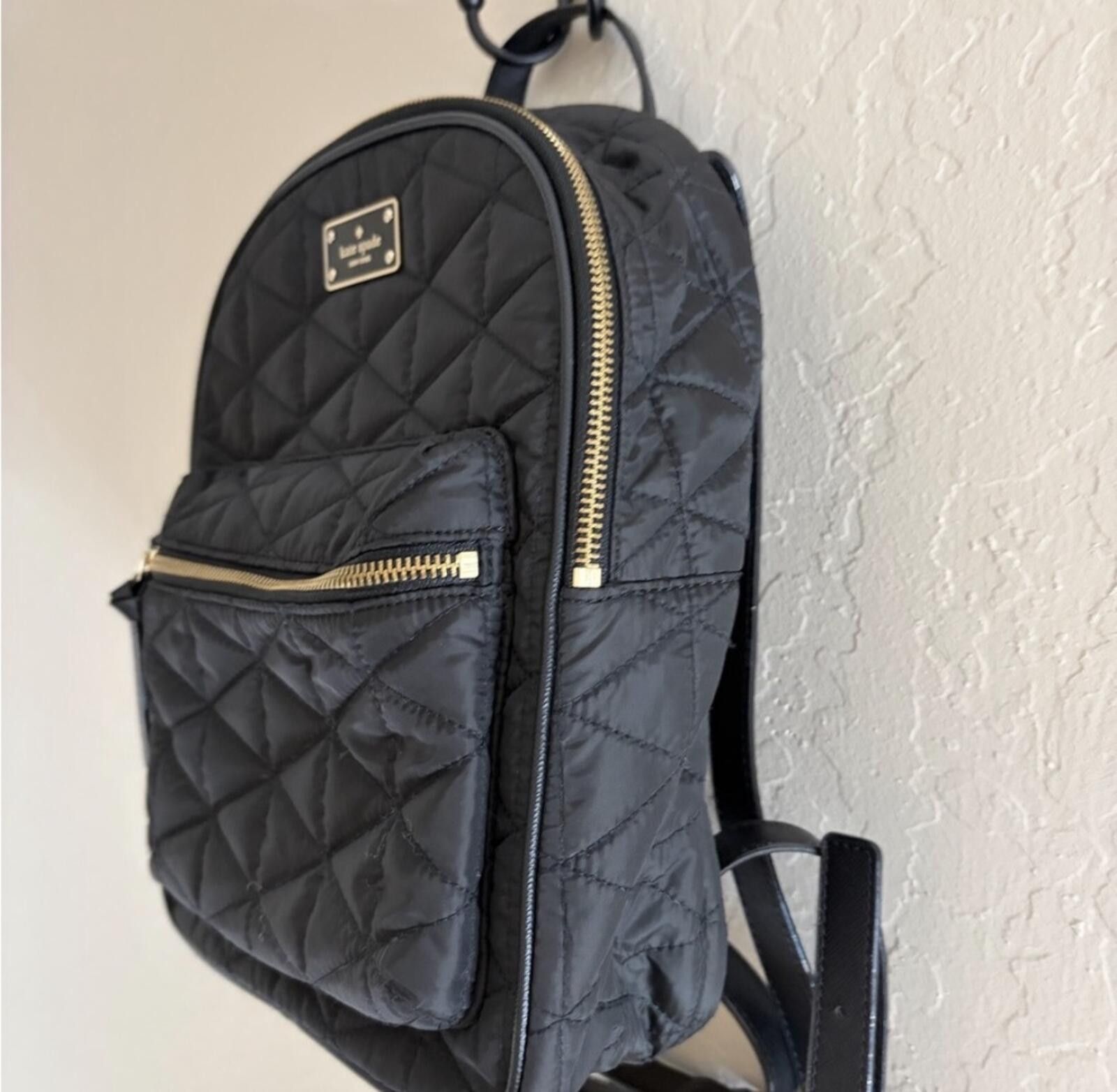 Other Kate Spade Black Quilted Backpack Size ONE SIZE - 3 Thumbnail
