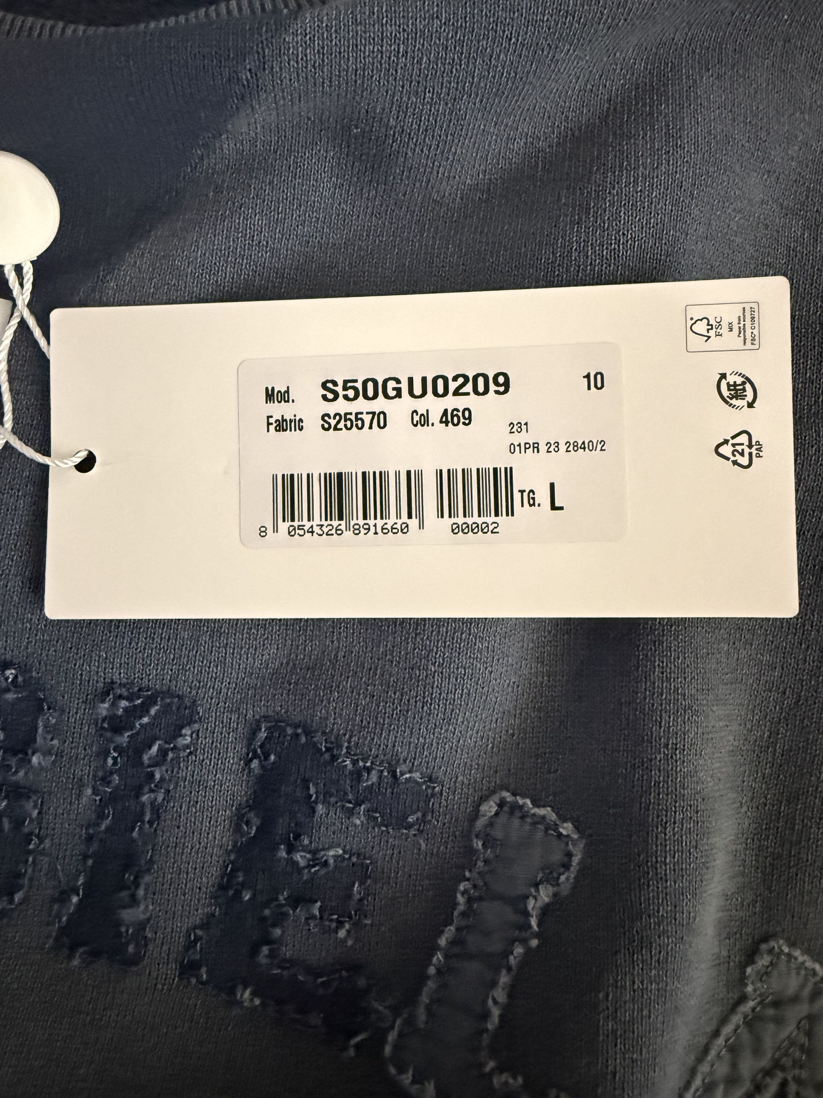 Maison Margiela Margiela Ss23 Distressed Logo Sweatshirt Size US L / EU 52-54 / 3 - 13 Thumbnail