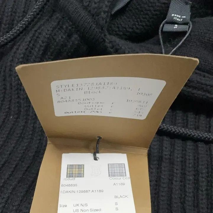 Burberry Burberry Burberry Black Knit Cotton-Blend Hoodie for Men-2 Size US S / EU 44-46 / 1 - 3 Thumbnail