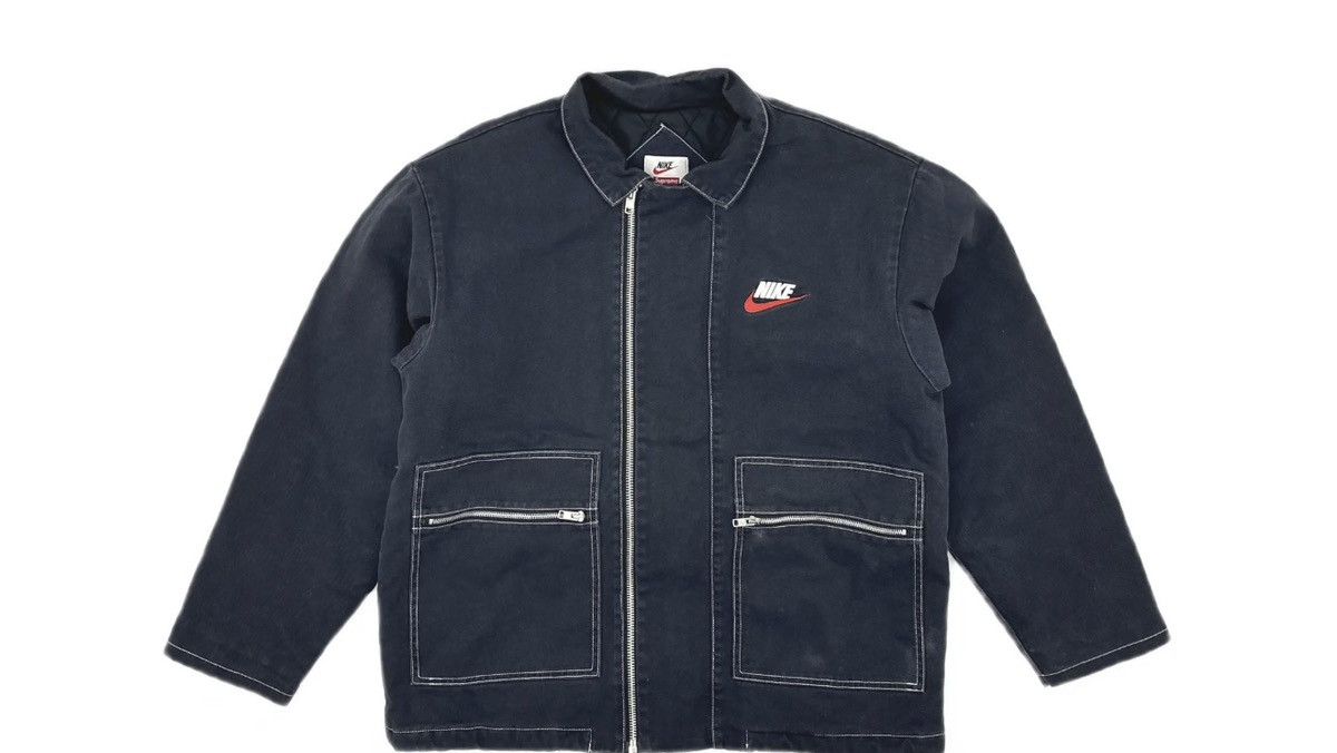 Supreme / NIKE® Double Zip Work Jacket Supreme Nike Double Zip Quilted Work Jacket Navy