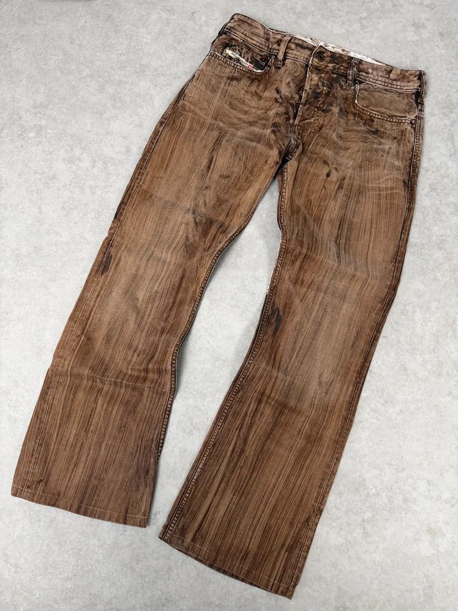 Diesel Diesel Abstract Painted Effect Brown Gradient Denim Jeans Size US 31 - 7 Thumbnail