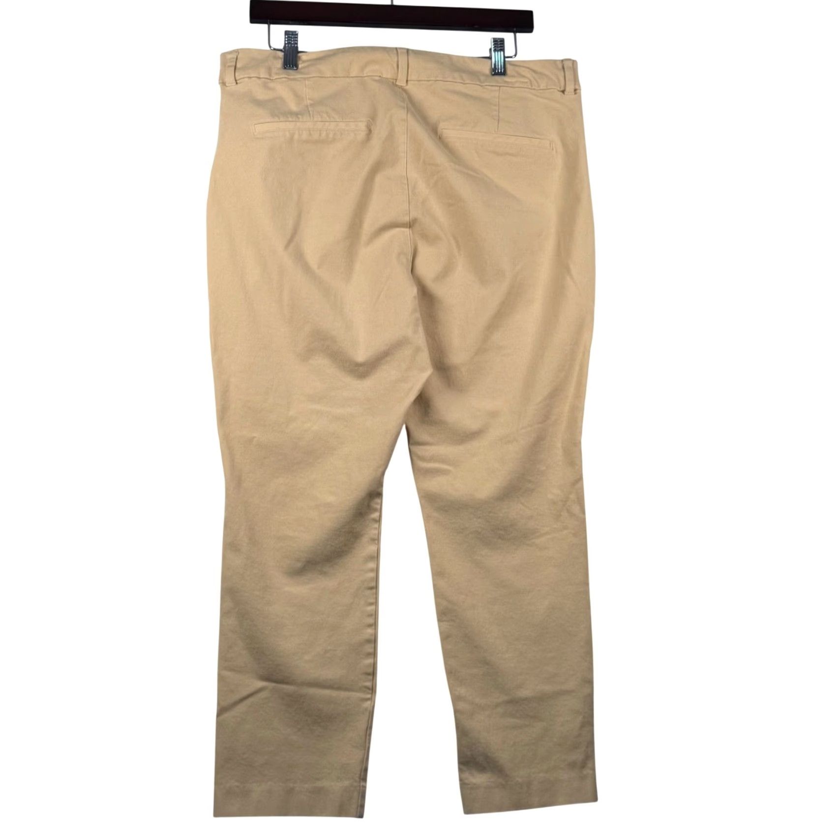 Old Navy Old Navy Pixie Skinny Ankle Pants High Rise 24.5in Inseam Beige Khaki 16W Plus Slim Pockets Work Casual Business Women Mens? Size 38" / US 16 / IT 52 - 3 Thumbnail