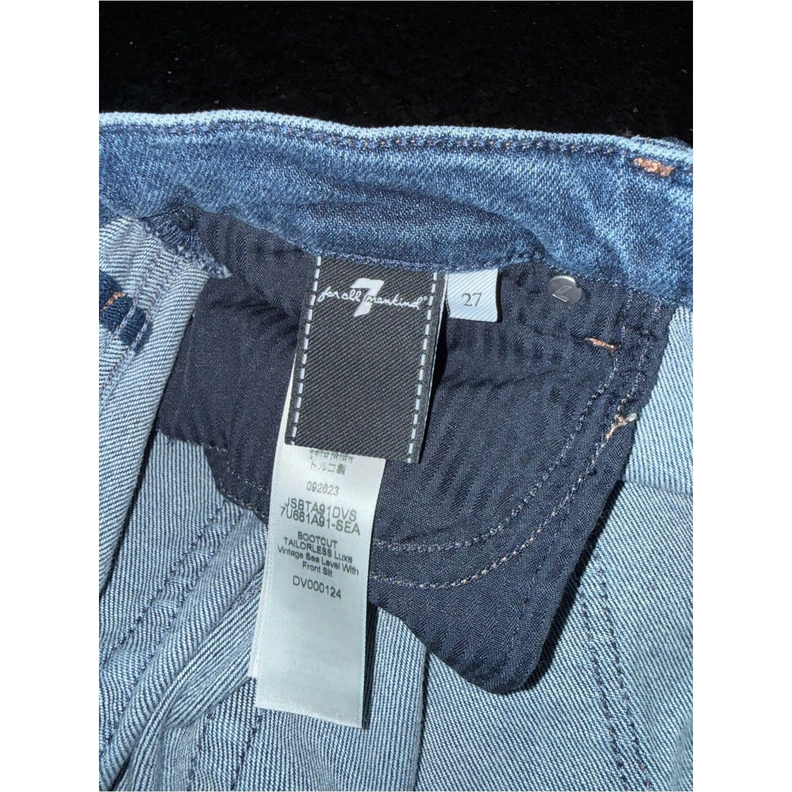 7 For All Mankind 7 For All Mankind LUXE Vintage Front SPLIT DENIM JEANS 27 Size 27" / US 4 / IT 40 - 8 Thumbnail