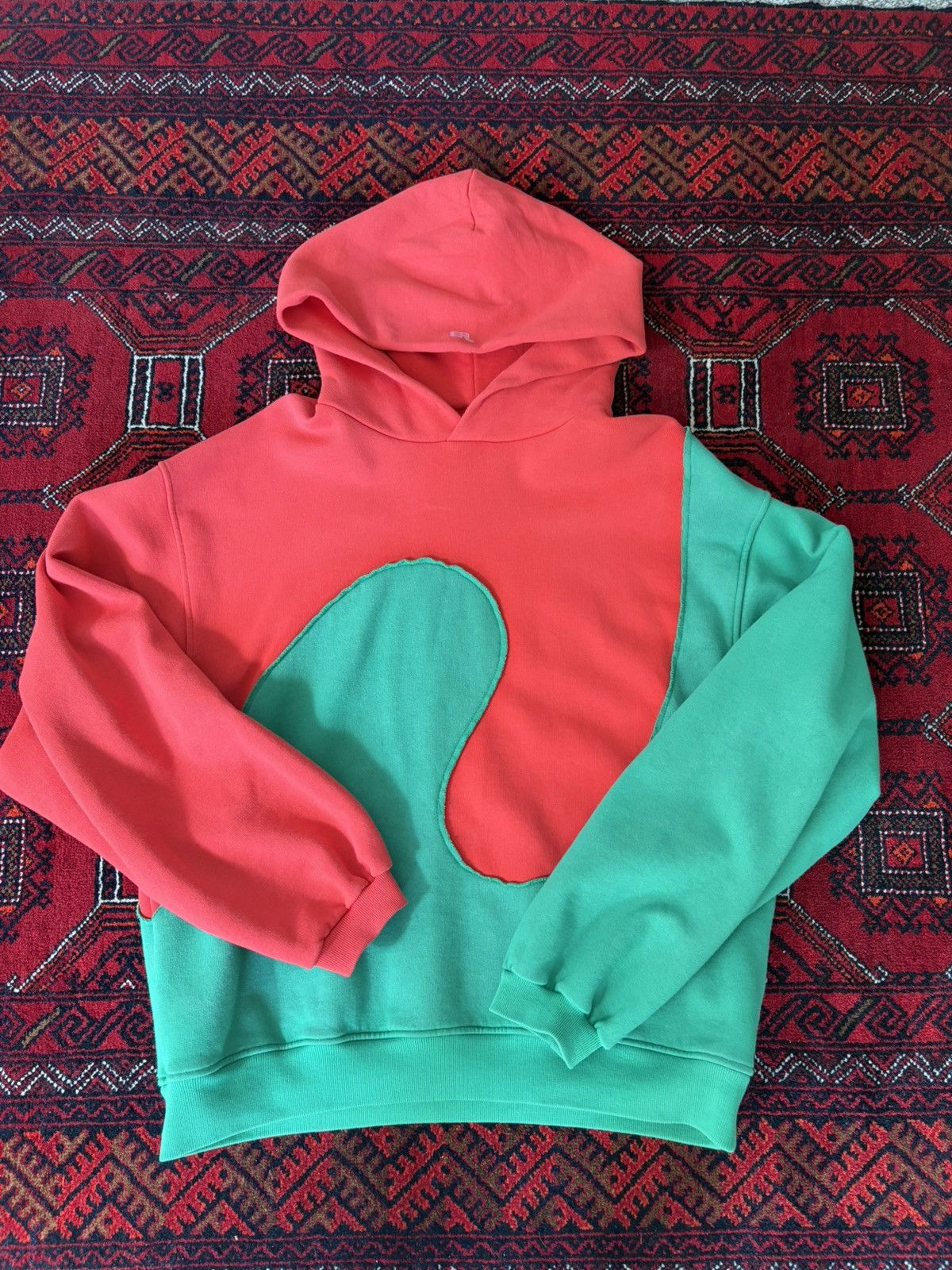 ERL ERL SWIRL Hoodie / RED GREEN / SIZE M Size US M / EU 48-50 / 2 - 1 Thumbnail