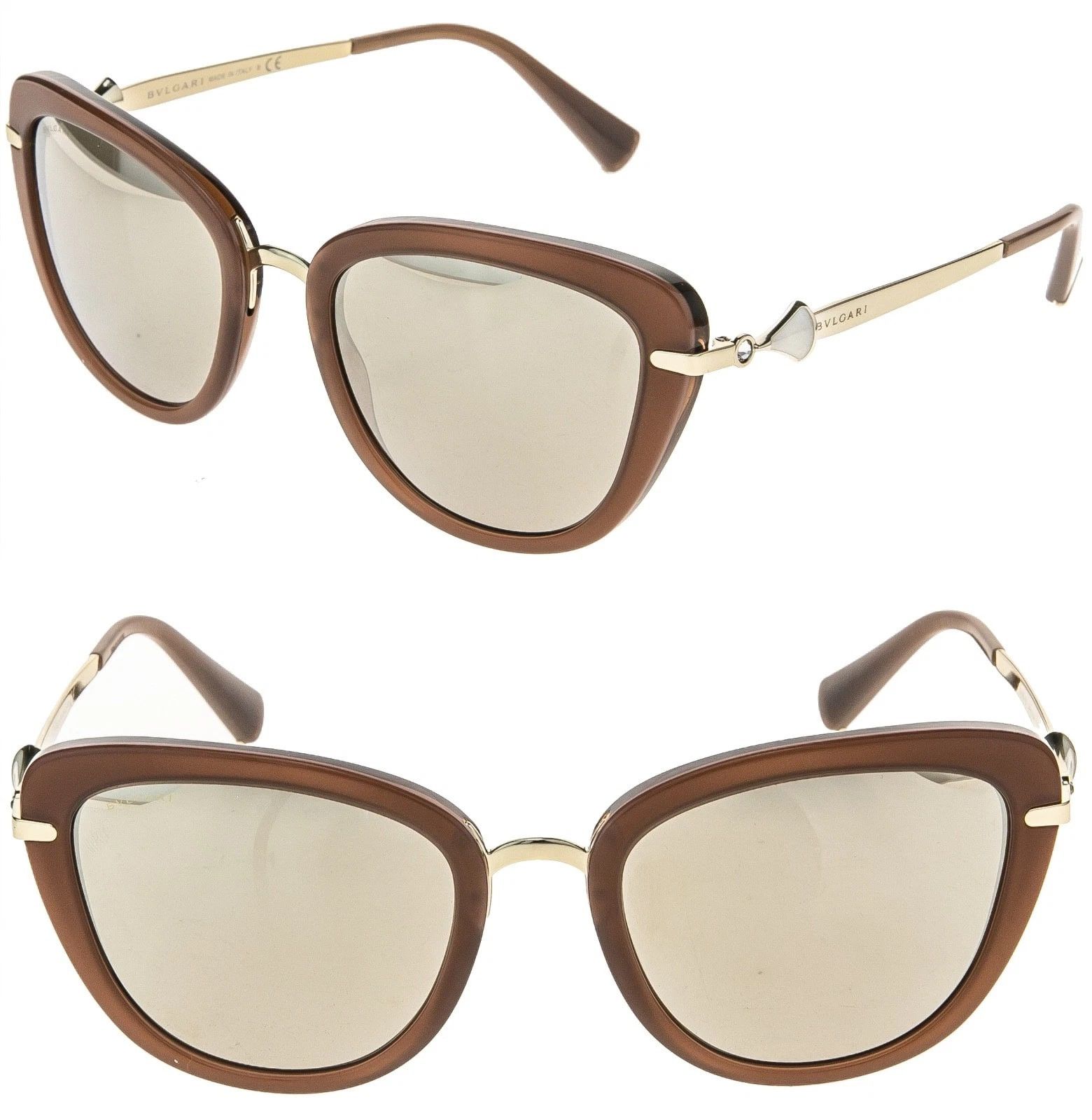 Bvlgari BULGARI BV8193B DIVAS DREAM Brown Beige Fan Sunglasses 8193 Size ONE SIZE - 1 Thumbnail