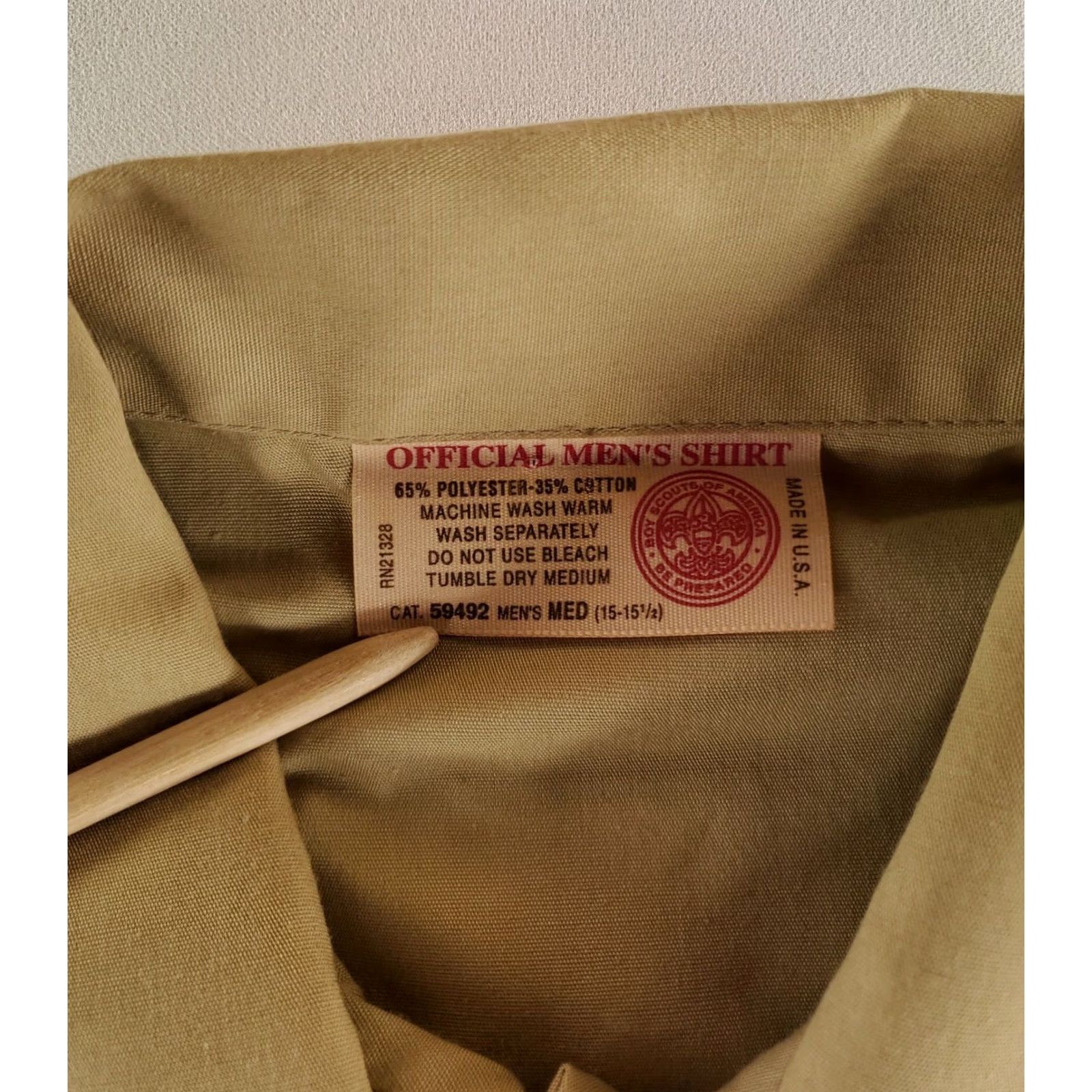 Vintage VINTAGE Boy Scouts of America Shirt Short Sleeve Mens M Tan 90s Button Made USA Mens Size US M / EU 48-50 / 2 - 6 Thumbnail